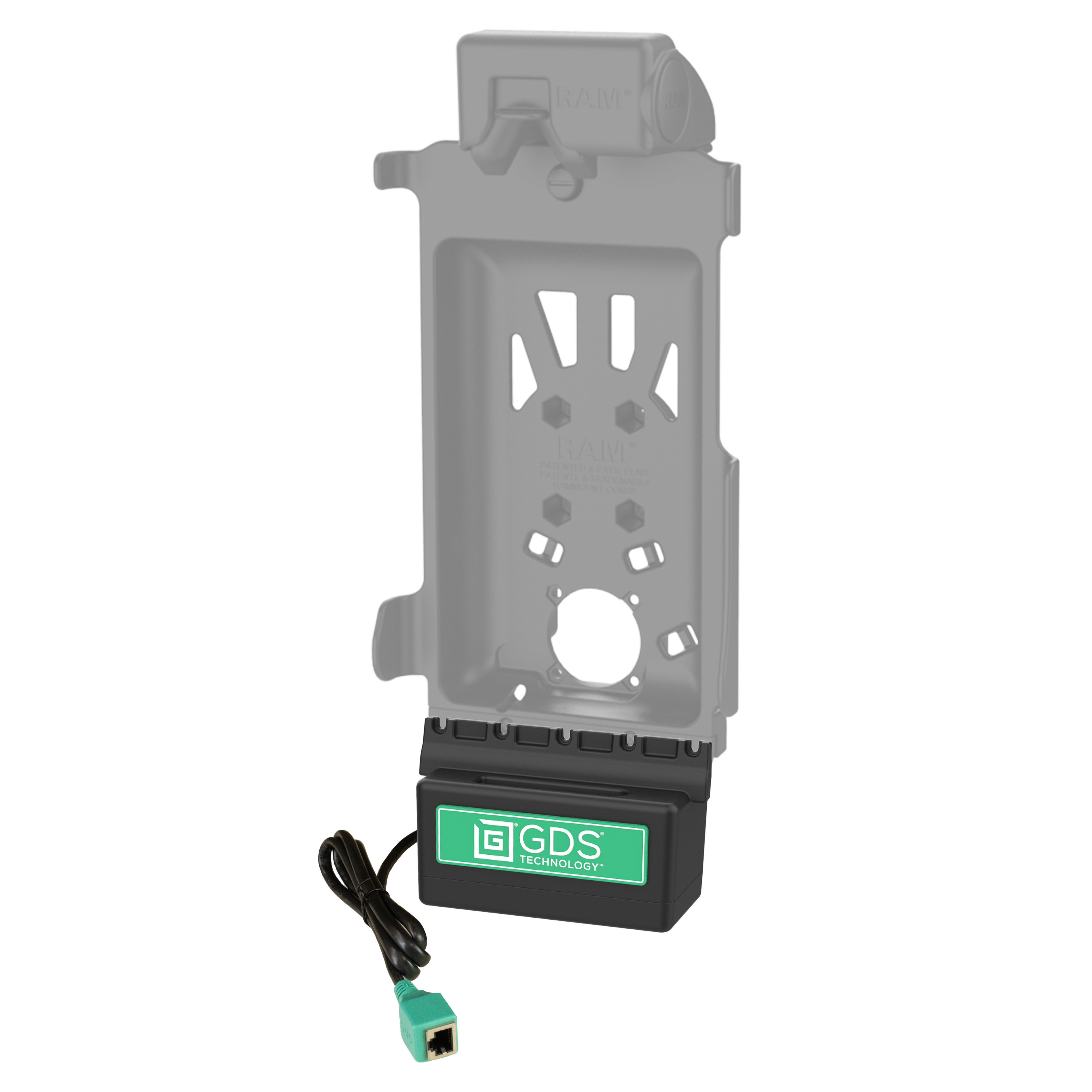 GDS® PoE Dock Cup for IntelliSkin® Next Gen Tablets - Ethernet Power & Data Charging Station (RAM GDS DOCK V14PU) - Perfect for Office, Classroom & Industrial Tablet Mounting Solutions