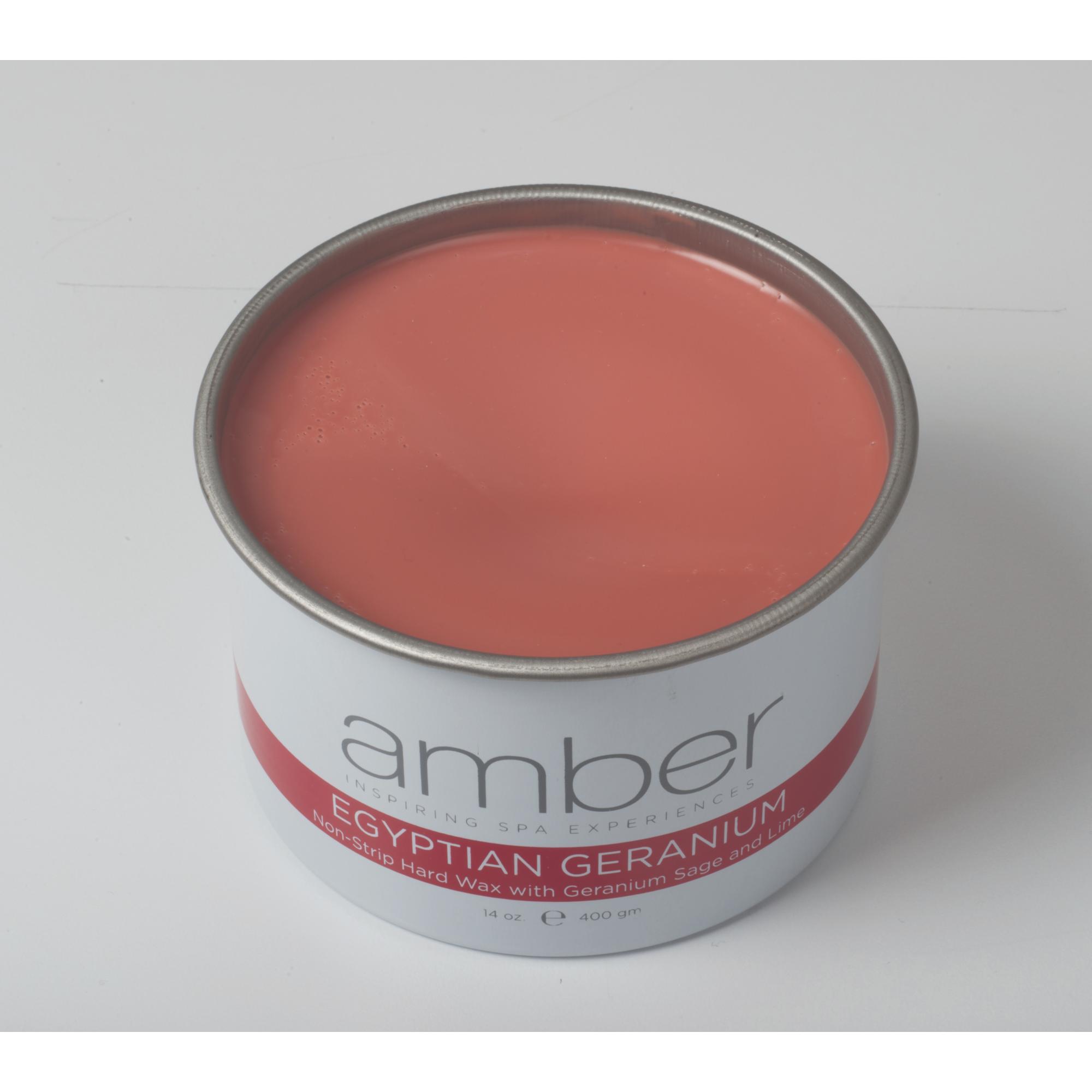 Premium Amber Hard Wax with Egyptian Geranium Scent - 14 oz for Professional Hair Removal & Smooth Skin - Ideal for Home Spa, Salon Use & DIY Beauty Treatments