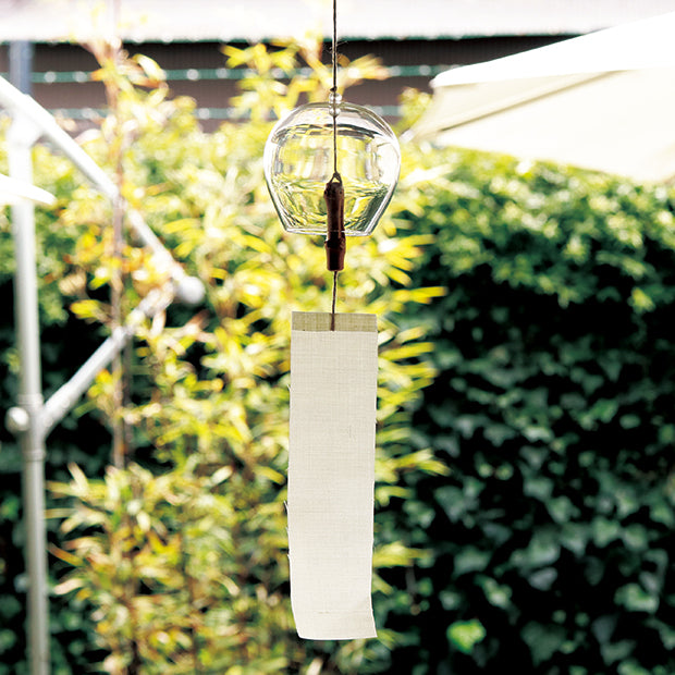 Authentic Kyoto Japanese Glass Wind Chime (Furin) - Handmade in Japan, Elegant Outdoor & Indoor Decor for Garden, Patio, Porch, and Home