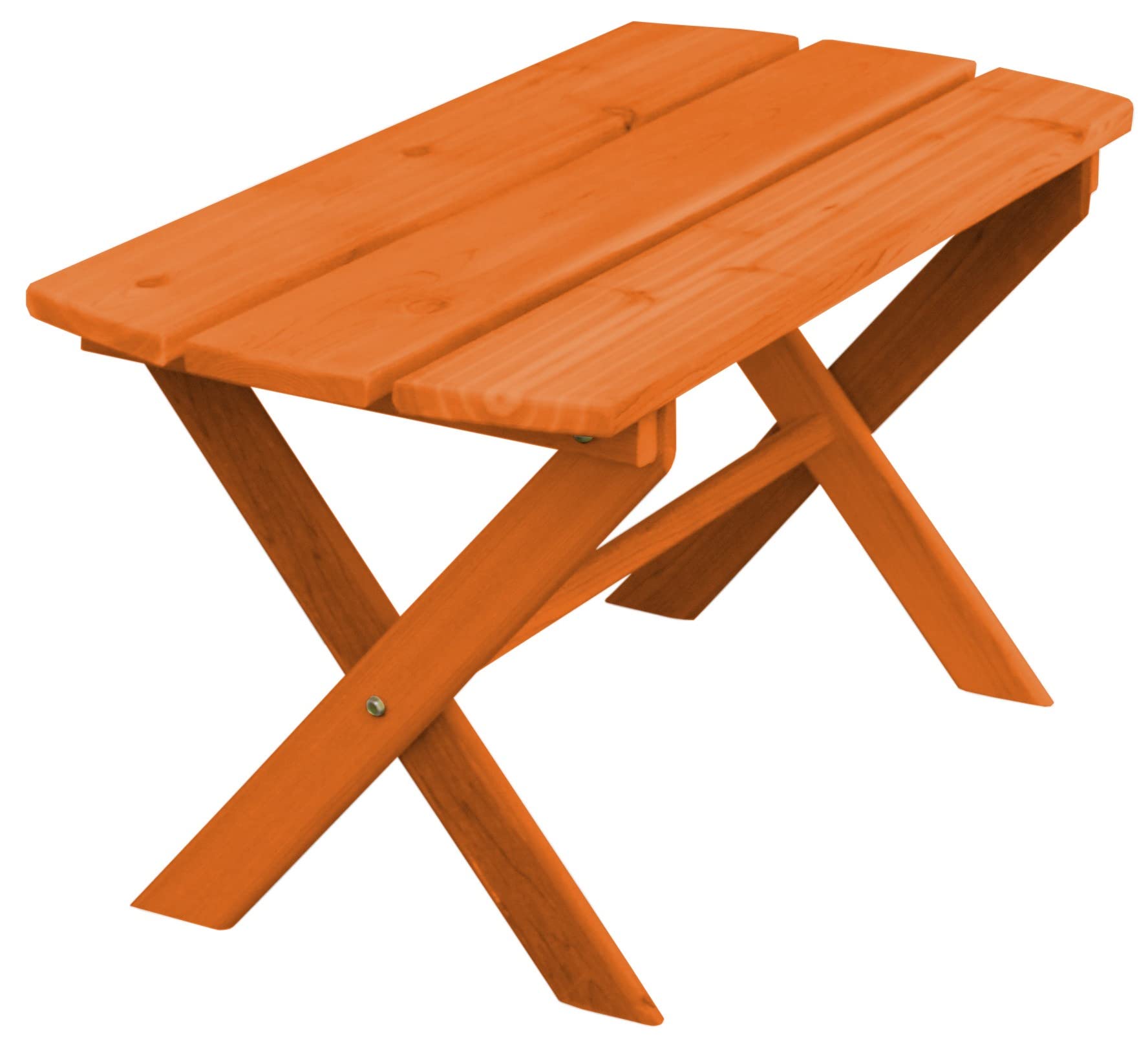 Premium Cedar Folding Coffee Table - Natural Redwood Stain | Solid Wood Outdoor/Indoor Furniture | Perfect for Patio, Living Room & Small Spaces