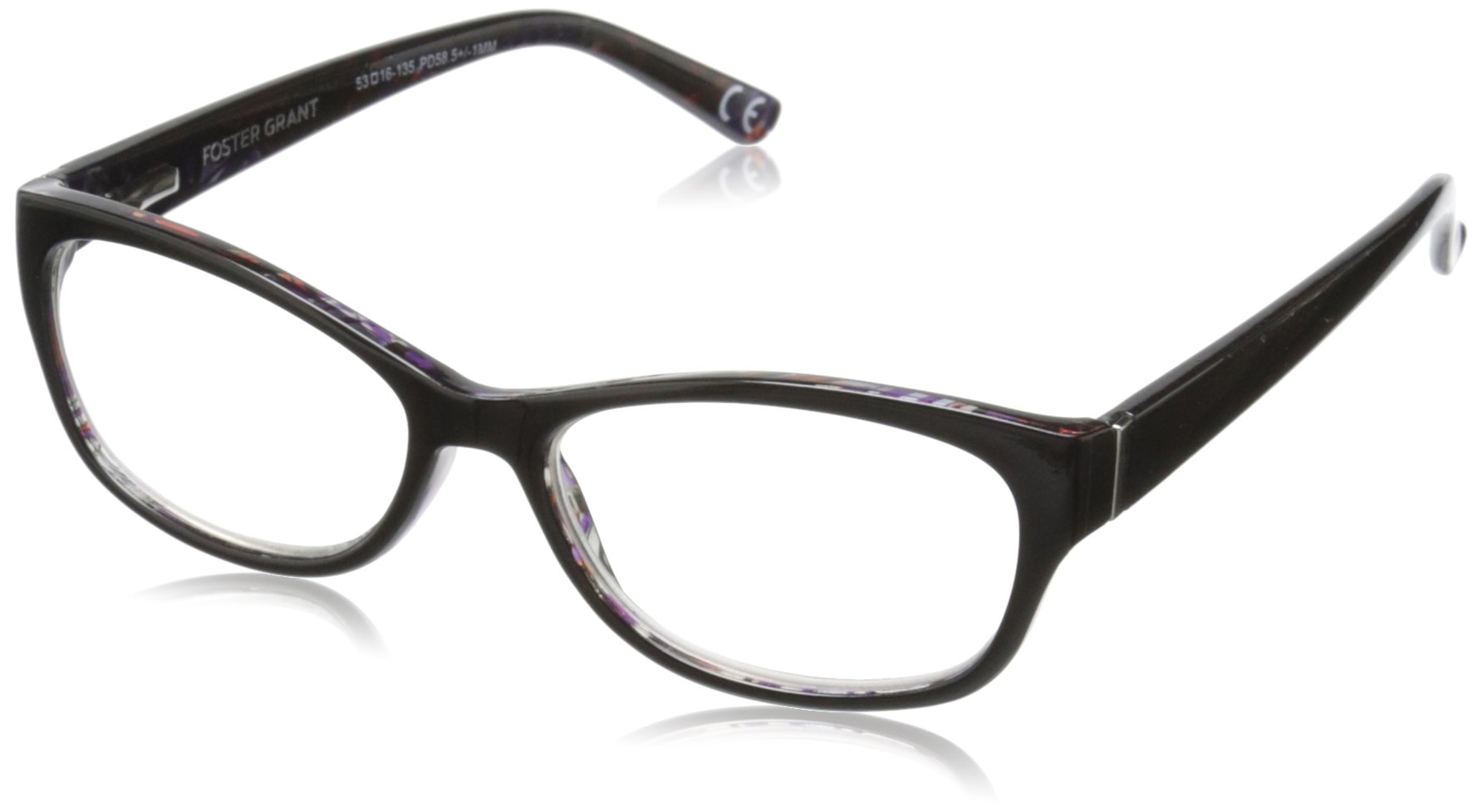 Foster Grant Women's Watercolor Round Reading Glasses +1.0 to +3.5 Strength | Lightweight Blue Light Blocking Readers for Computer Work, Reading & Crafts