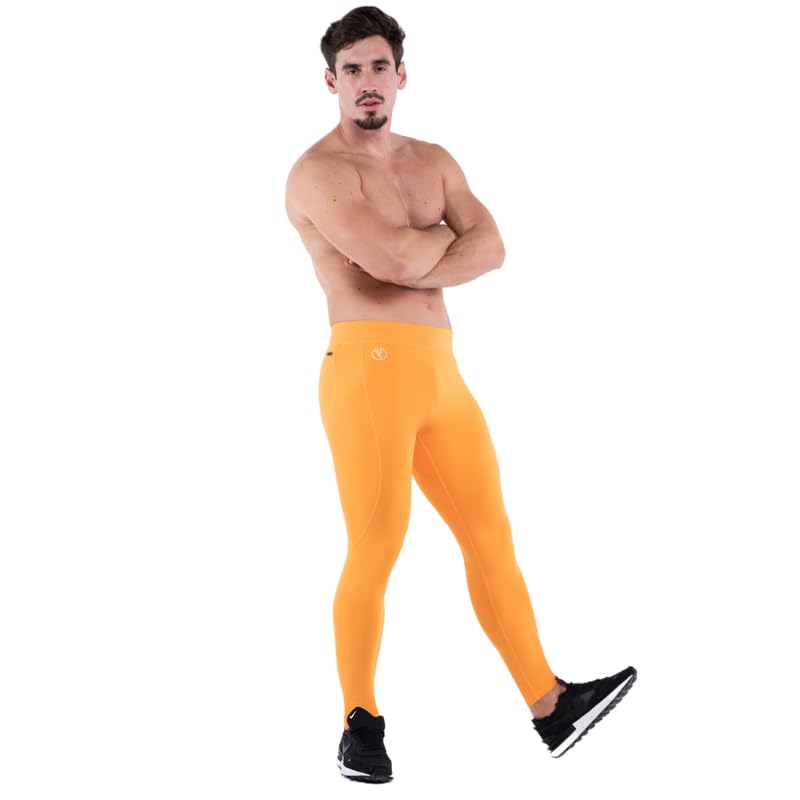 Kapow Meggings Performance Pro Range - Men's Compression Leggings with Pockets for Running, Gym & Workout | Moisture-Wicking & Breathable for High-Intensity Training