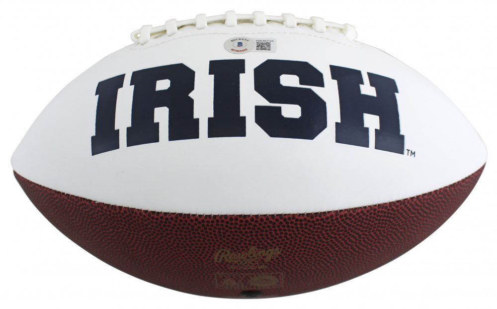 Michael Mayer Signed Notre Dame Full Size Football with 