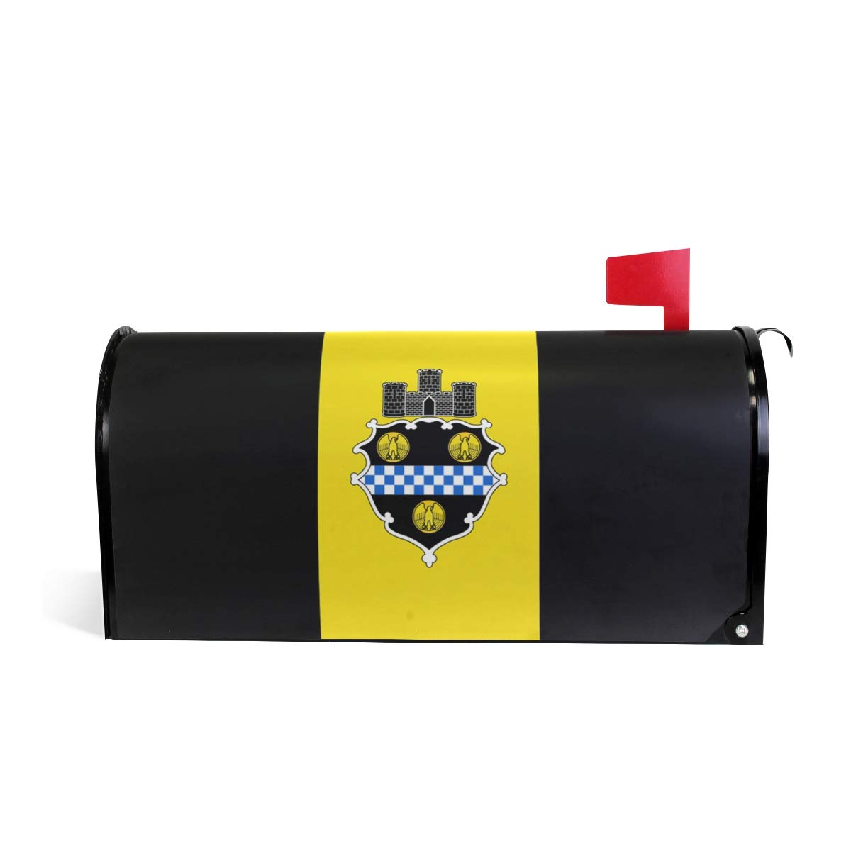 Pittsburgh Flag Magnetic Mailbox Cover - 20.7x18 Inch Seasonal Outdoor Decoration for House & Garden - Perfect for Football Games, Patriotic Holidays & Front Yard Decor