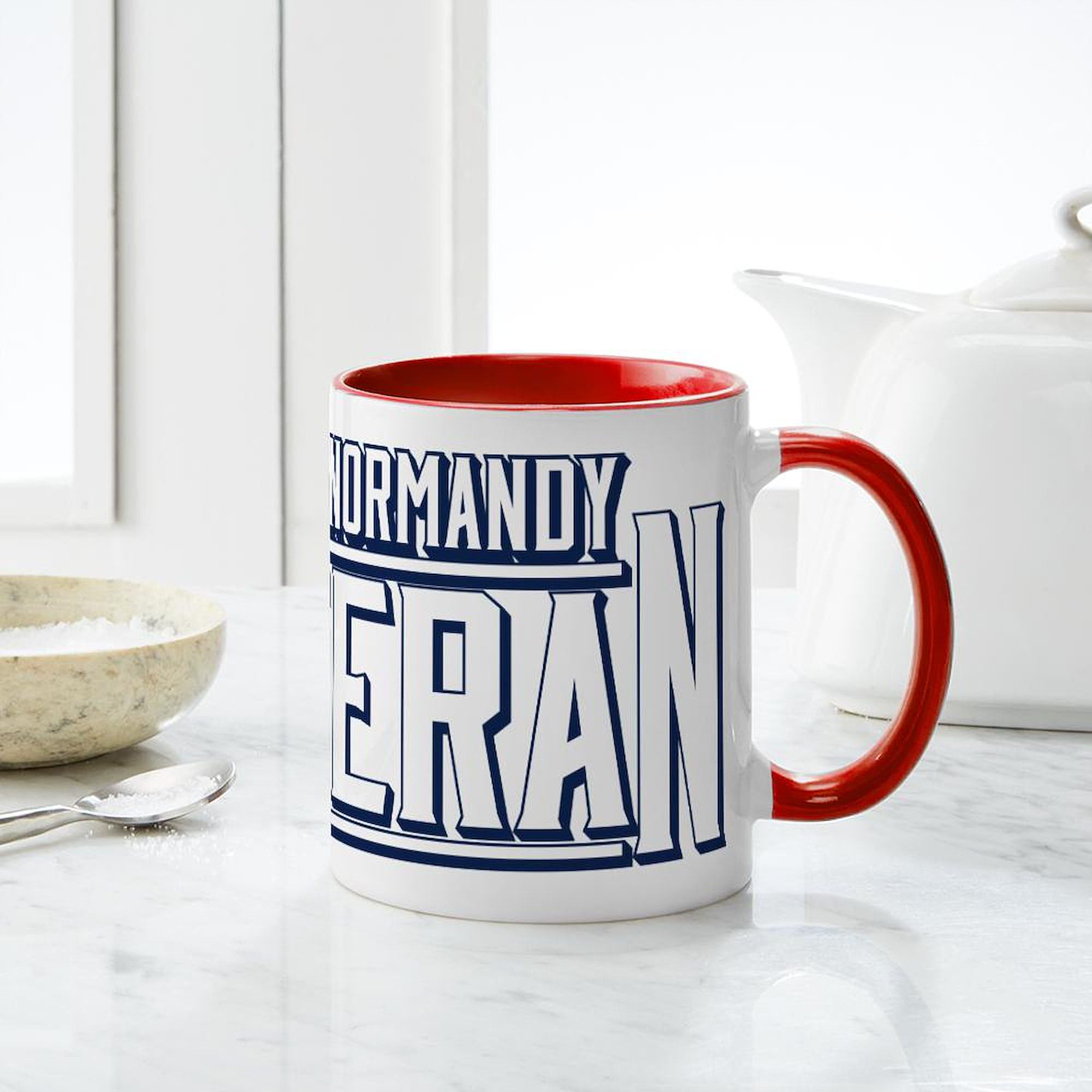 D-Day Normandy 11 oz (325 ml) Ceramic Coffee Mug - WWII Military Themed Gift for Veterans & History Buffs - Perfect for Morning Coffee, Office Use & Collectors