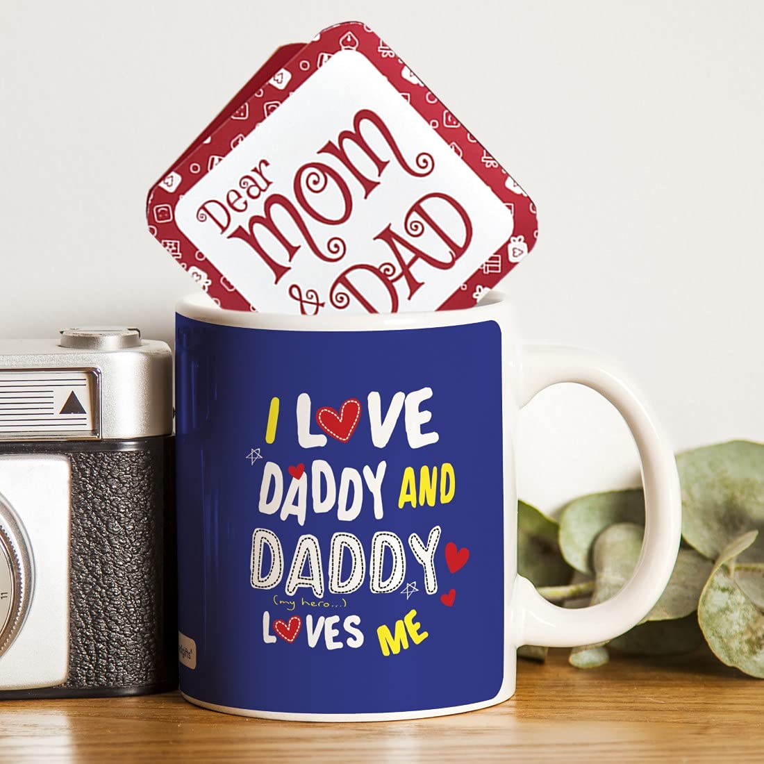 I Love Daddy Quote Blue Coffee Mug 330ml - Heartwarming Gift for Father's Day, Birthday & Special Occasions - Perfect for Morning Coffee, Office Use & Family Gatherings