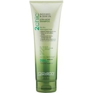 Giovanni 2Chic Ultra Moist Shampoo 250ml - Hydrating & Nourishing Hair Care for Dry & Damaged Hair - Perfect for Daily Use & Salon-Quality Results at Home