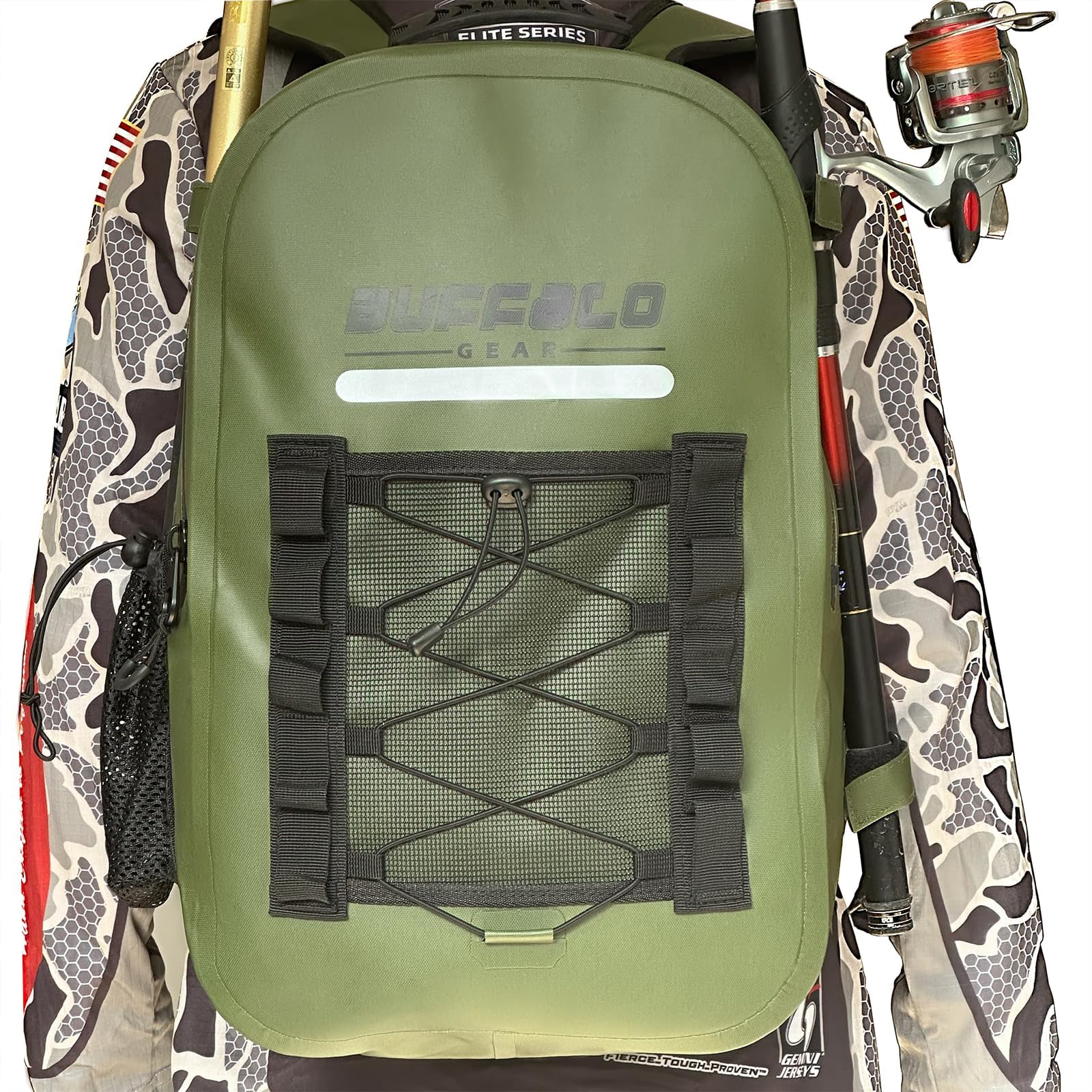 Waterproof Fishing Backpack with Rod Holder - 26L Fly Fishing Tackle Storage Backpack for Men & Women - Perfect for Fly Fishing, Kayak Fishing, and Outdoor Adventures