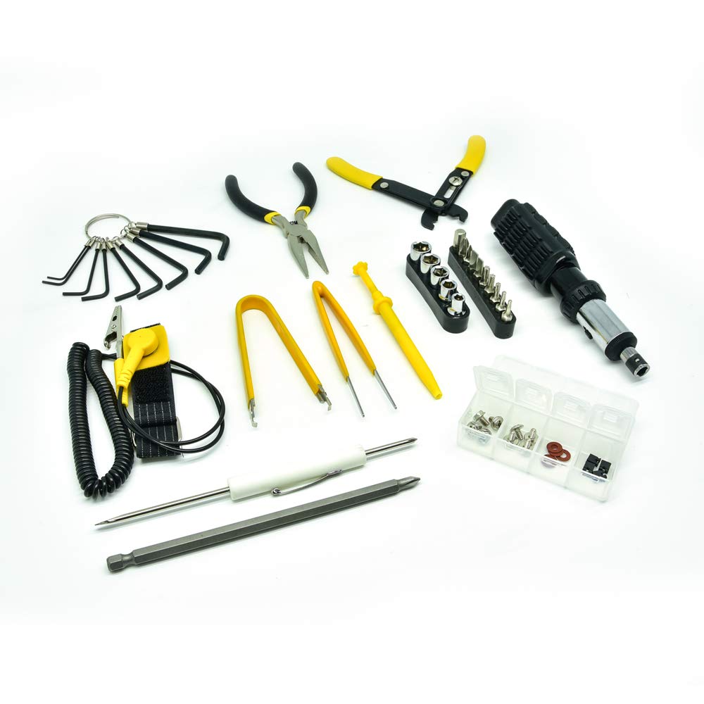34-Piece Computer Tool Kit for Electronic Repair & Maintenance - Professional Precision Screwdriver Set with Case for PC, Laptop & Smartphone Upgrades | Ideal for IT Technicians & DIY Enthusiasts