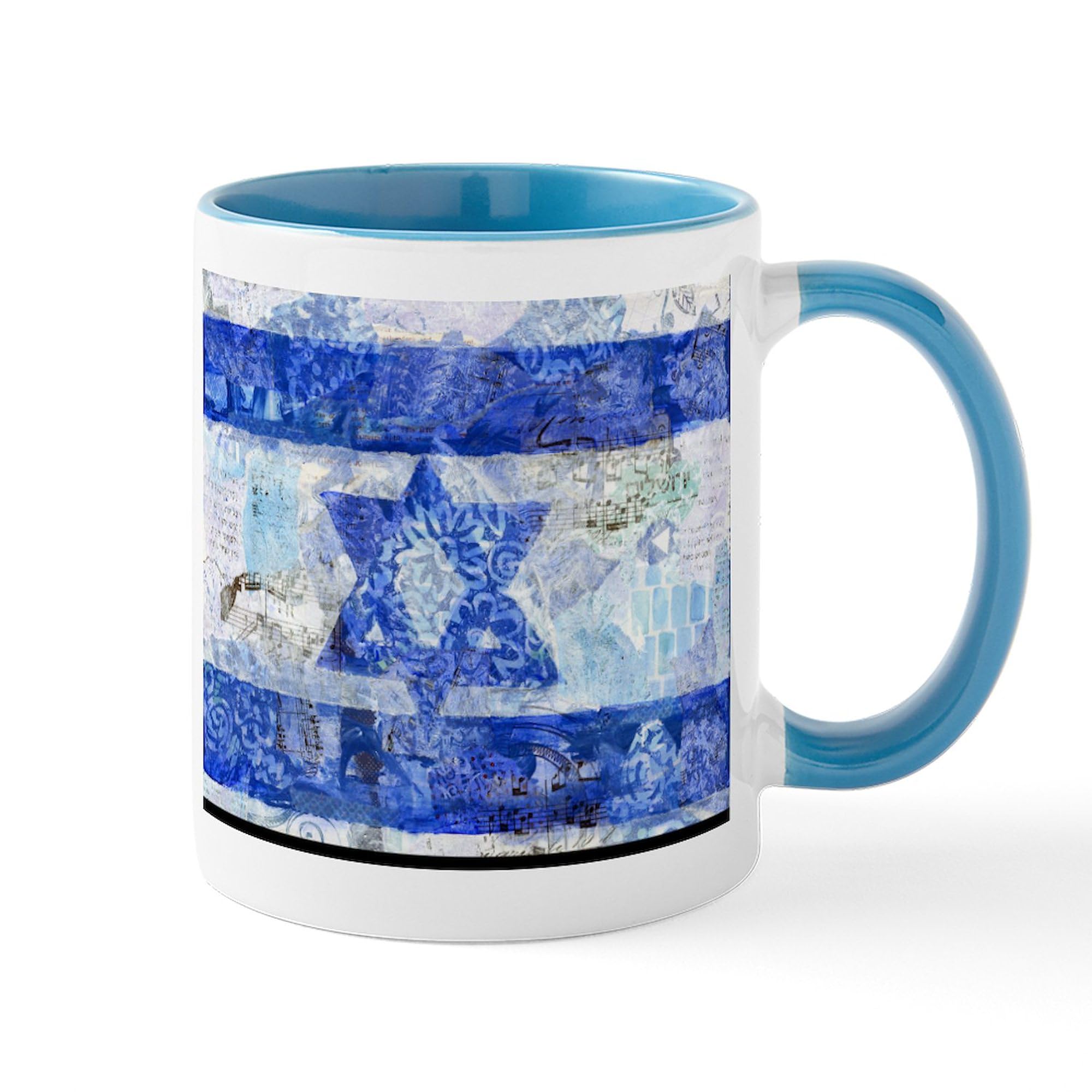 Israel Flag Ceramic Coffee Mug 11 oz (325 ml) - Durable & Dishwasher Safe - Perfect for Home, Office, or Gift - Patriotic Drinkware for Tea, Coffee & Hot Beverages