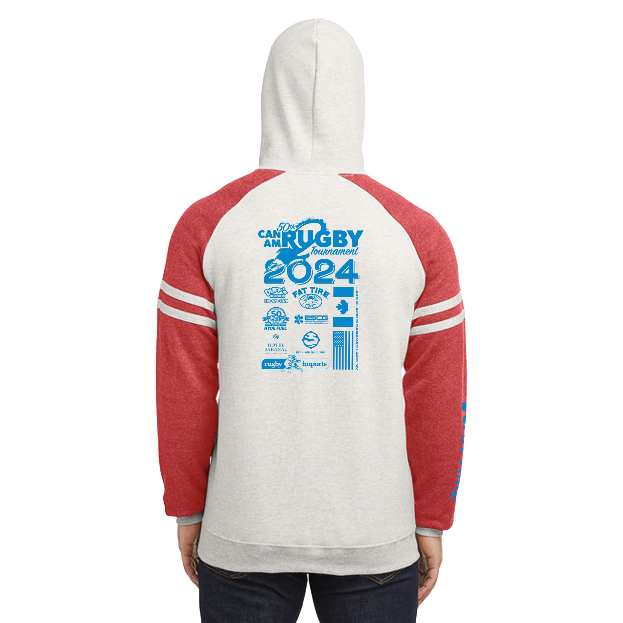 Can Am Rugby 2024 Varsity Hoodie - Men's & Women's Pullover Sweatshirt for Rugby Fans - Perfect for Game Day, Training & Casual Wear
