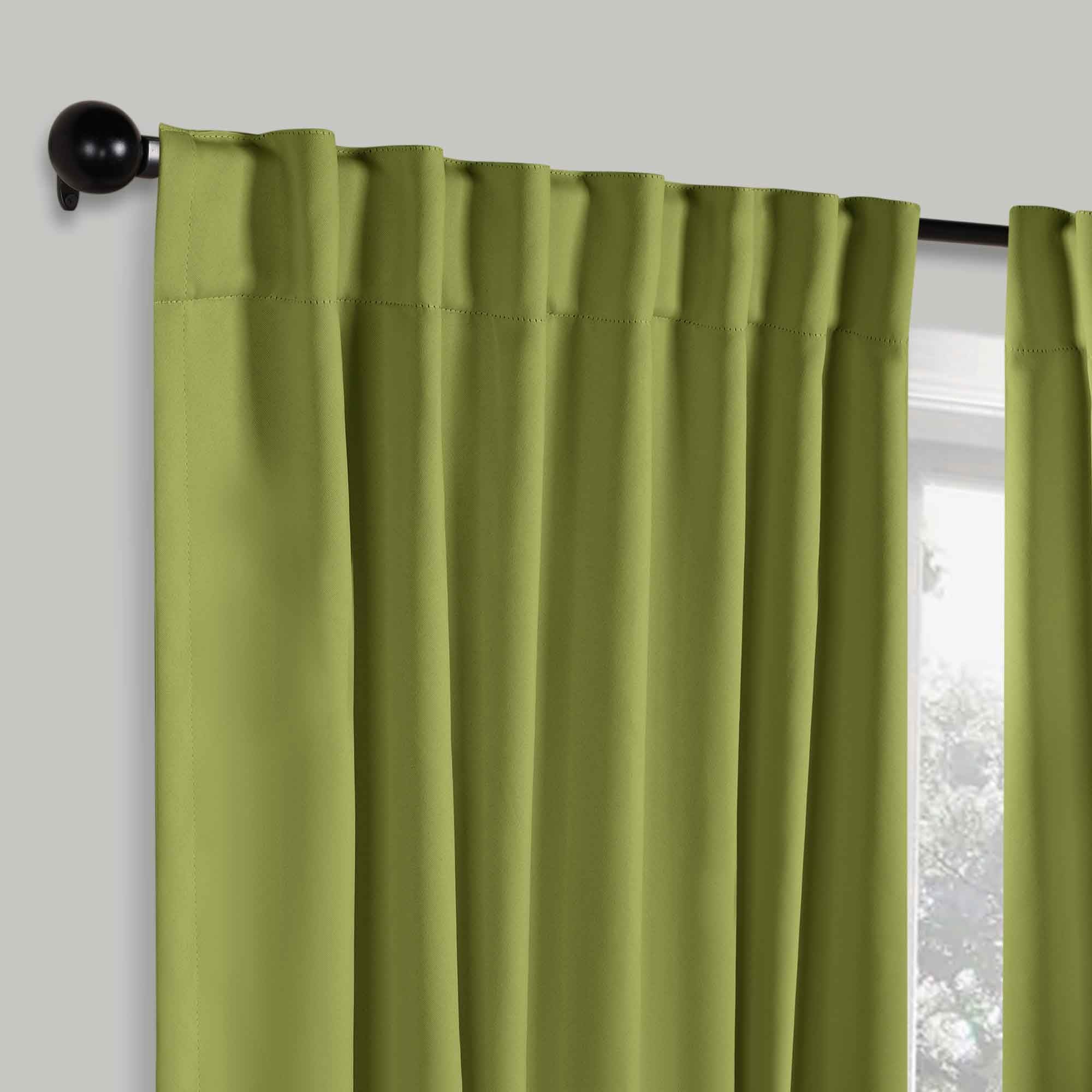 Blackout Curtains for Bedroom - Solid Room Darkening Back Tabs Window Drapes, Set of 2 Panels - Perfect for Nursery, Home Theater & Light Sleepers