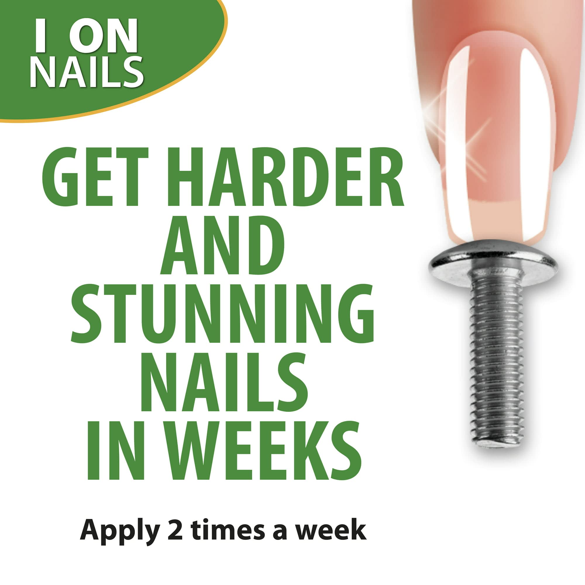 ION Nails Hardener with Calcium & Biotin - Strengthens & Lengthens Nails, Prevents Brittleness - Clear Base Coat for Healthy Nail Care - Perfect for Manicures, Nail Salons & At-Home Nail Treatments