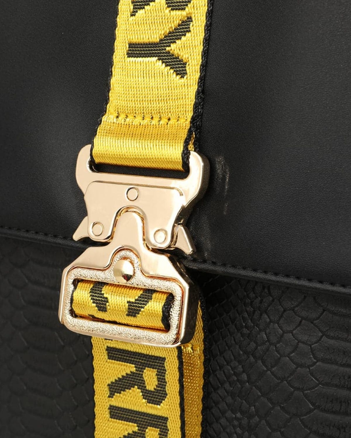 Black & Yellow Caution Tape Backpack & Roller Duffle Set - Heavy Duty Travel Luggage for Work, Gym, and Outdoor Adventures
