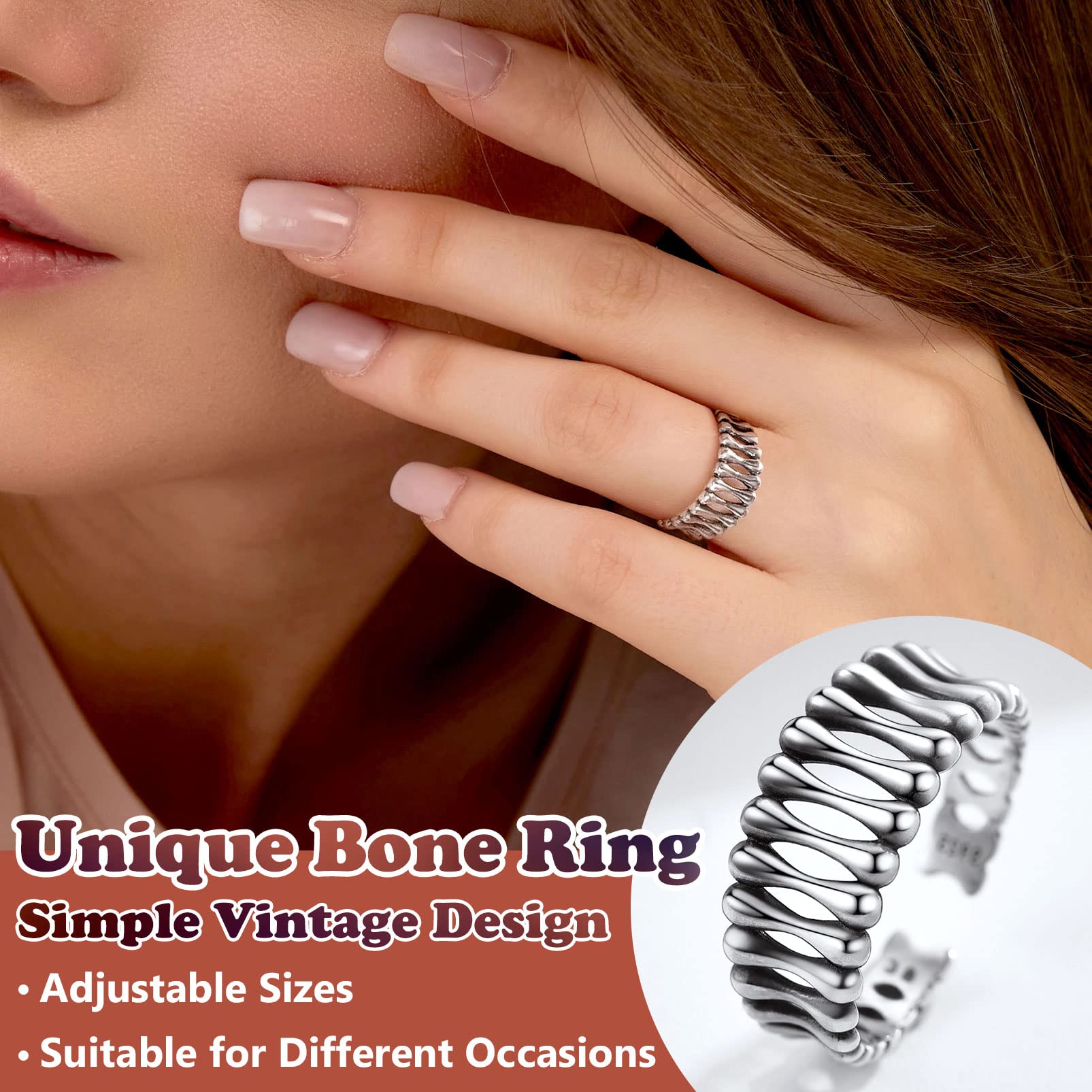 Silvora Sterling Silver Stacking Open Rings for Women & Teens - Elegant Jewelry Gift Set with Delicate Packaging | Perfect for Everyday Wear, Layering & Special Occasions