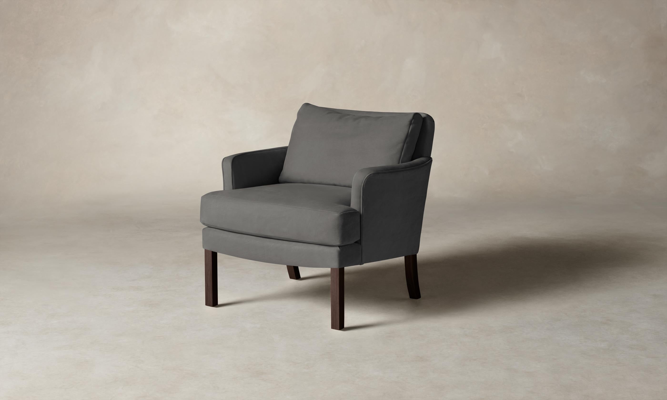 Premium Nubuck Leather Office Chair - The Kaye Chair in Asphalt Gray | Ergonomic Executive Desk Chair for Home & Office Workspaces