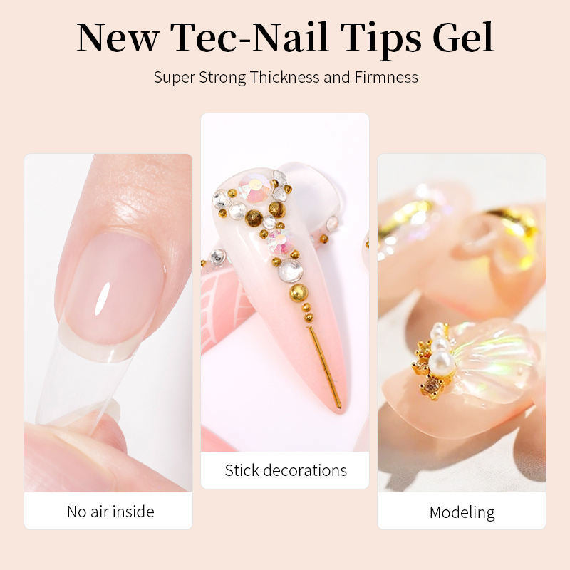 Born Pretty Gel Nail Tips in a Tube - Easy DIY Nail Extensions for Salon-Quality Manicures at Home | Perfect for Nail Art, Acrylics & French Tips