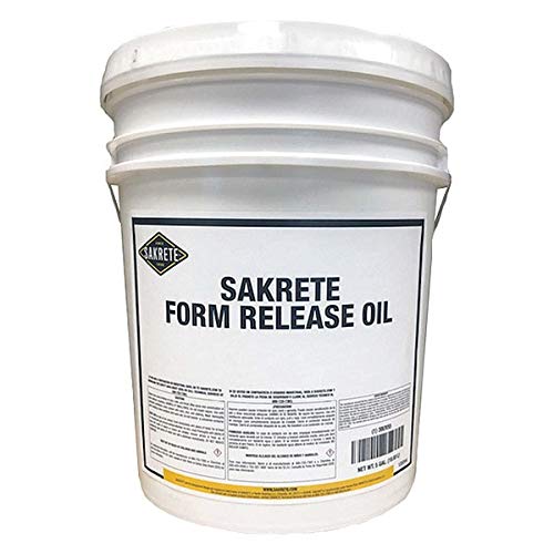 5 Gallon White Form Release Oil Pail - Non-Stick Molding Lubricant for Concrete, Fiberglass & Rubber Casting