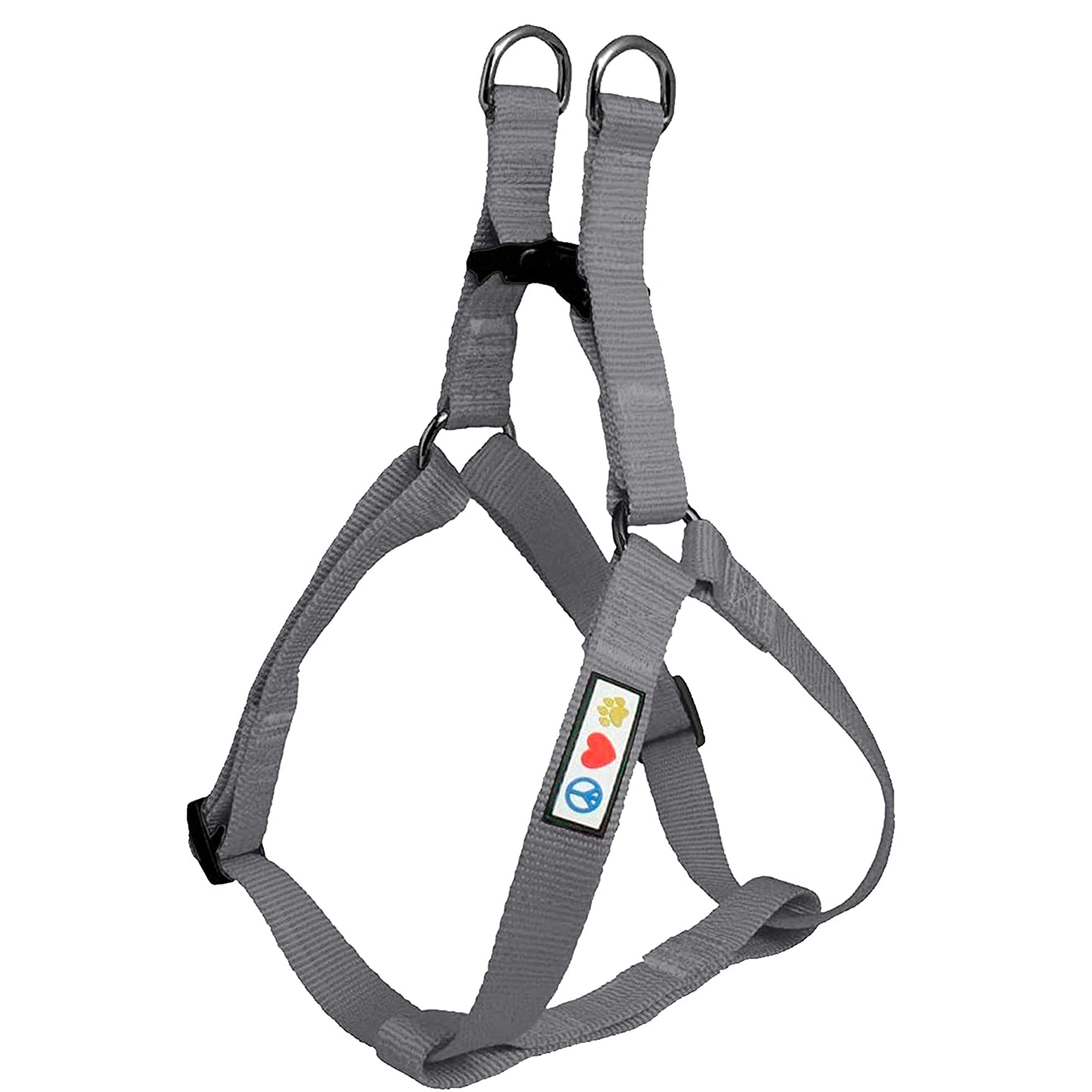 Pawtitas Small Dog Harness and Collar Set - Grey | Adjustable Pet Safety Gear for Walking, Training & Outdoor Adventures | Value Bundle for Small Dogs