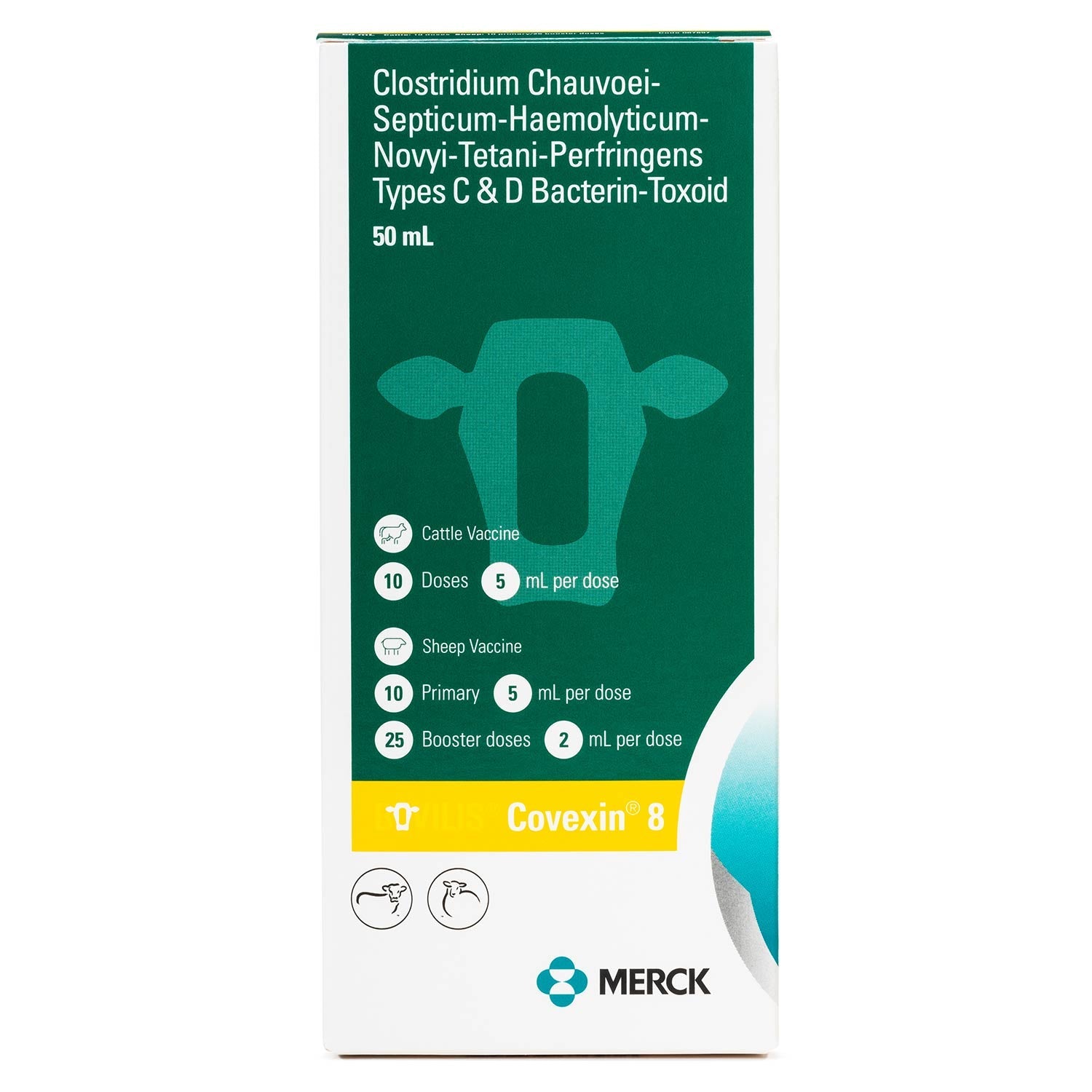 Bovilis Covexin 8 Vaccine for Cattle & Sheep - Prevent Clostridial Diseases in Livestock - Ideal for Farm and Ranch Use