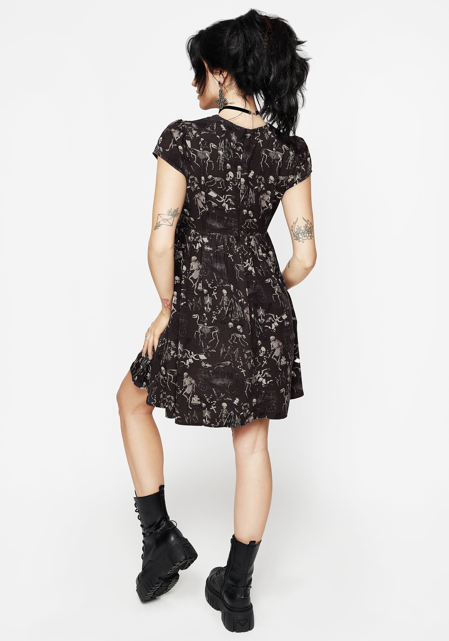 Melancholia Mini Skater Dress - Flowy A-Line Skater Dress for Women | Perfect for Parties, Dates & Casual Outings