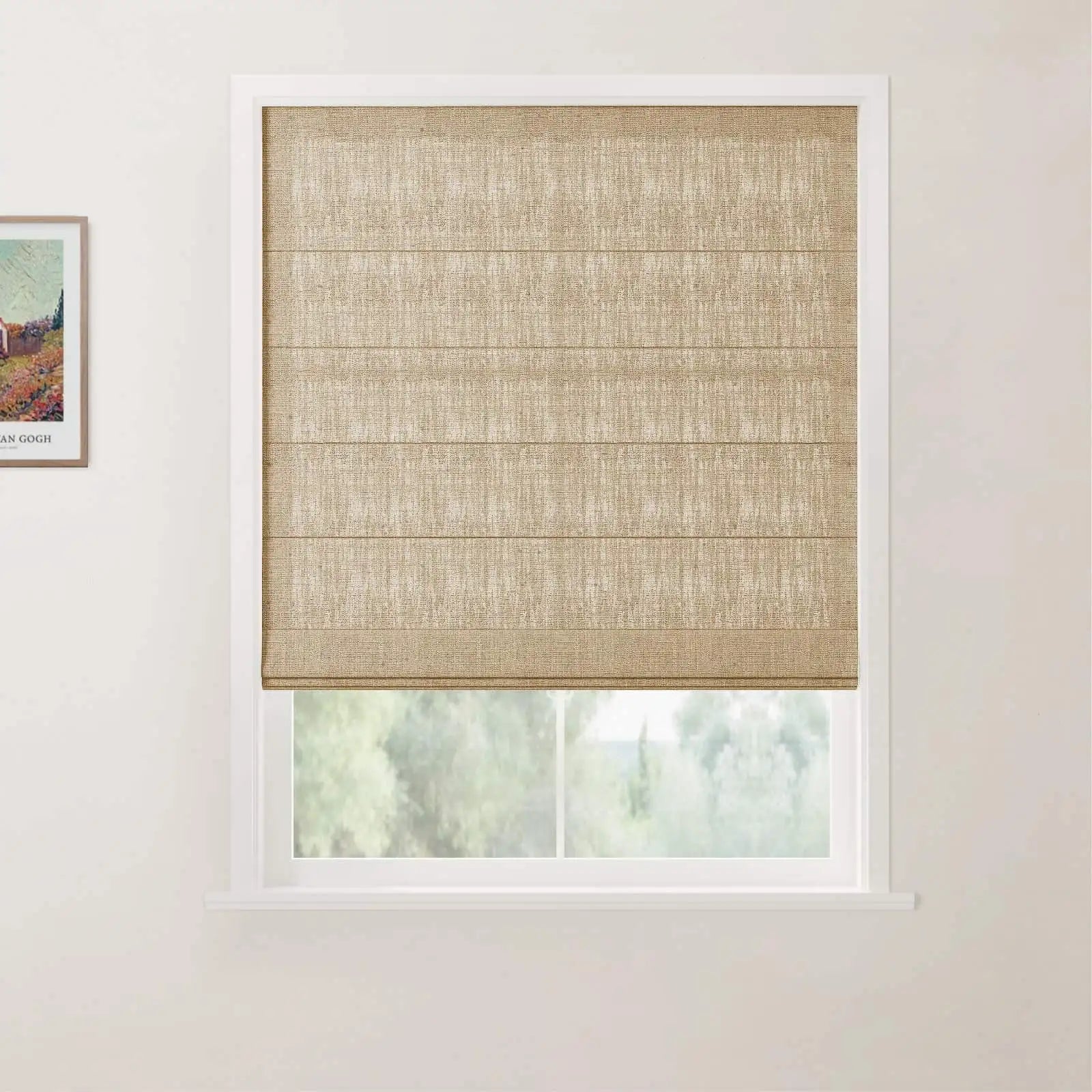 Custom Cordless Roman Shades for Windows - Blackout Back Slat Design for Privacy & Light Control - Perfect for Living Room, Bedroom, and Home Office