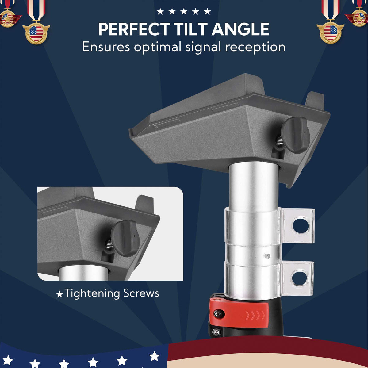 14ft Aluminum Telescopic Antenna Pole for Starlink Mini - Adjustable Height with Heavy Duty Tire Mount | RV, Camping & Off-Grid Internet Solution