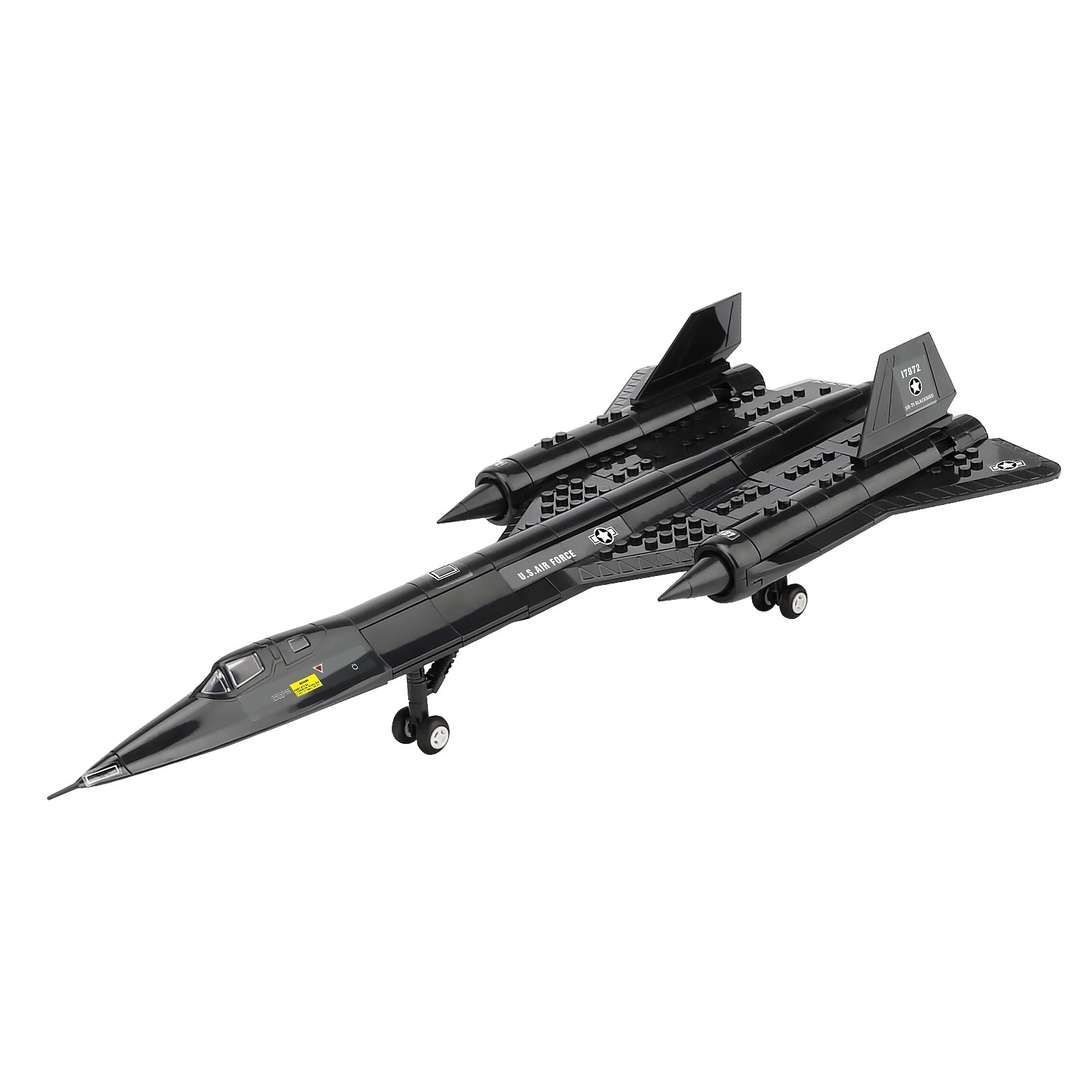 SR-71 Blackbird Military Reconnaissance Jet Fighter Building Block Set (189 Pieces) - Compatible with LEGO, Gift for Kids 6-10 Years & Adults - Perfect for Aviation Enthusiasts, Model Collectors & STEM Education