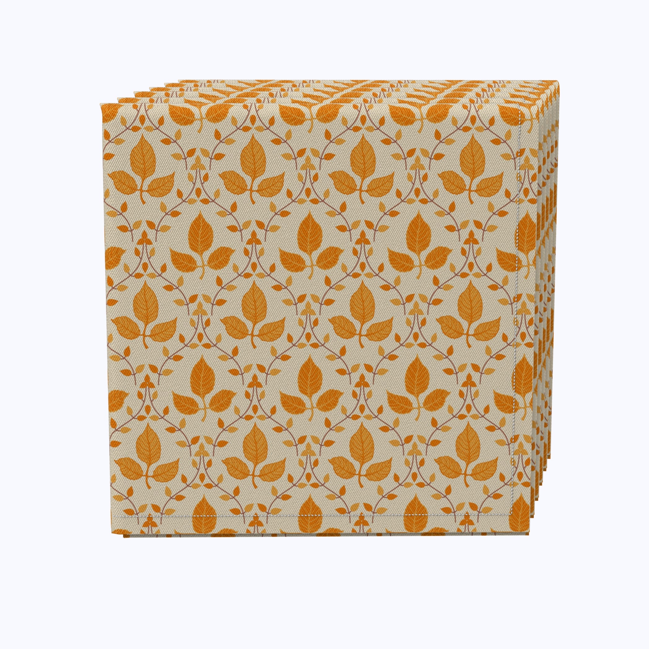Classic Fall Pattern Cotton Napkins - 12-Pack Autumn Harvest Dinner Napkins for Thanksgiving, Halloween & Seasonal Table Decor - Soft & Absorbent Cotton Fabric for Everyday Use & Holiday Gatherings
