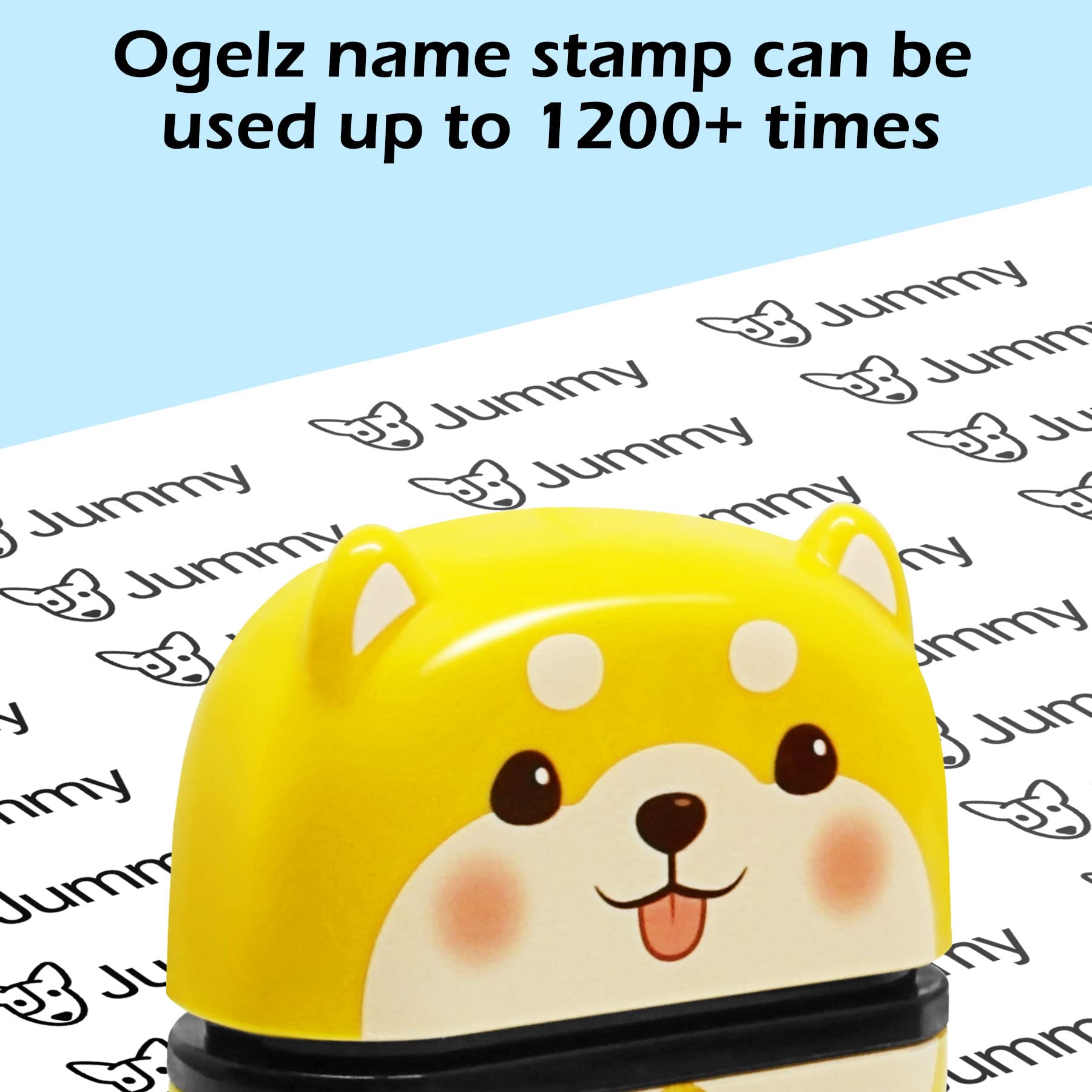 Personalized Name Stamp for Kids Clothes - Custom Washable & Dryer Safe Clothing Labels - Daycare, Preschool & Nursing Home Essentials - Cute Animal Design (Lovely Dog) - Perfect for Organizing Baby Clothes & School Uniforms