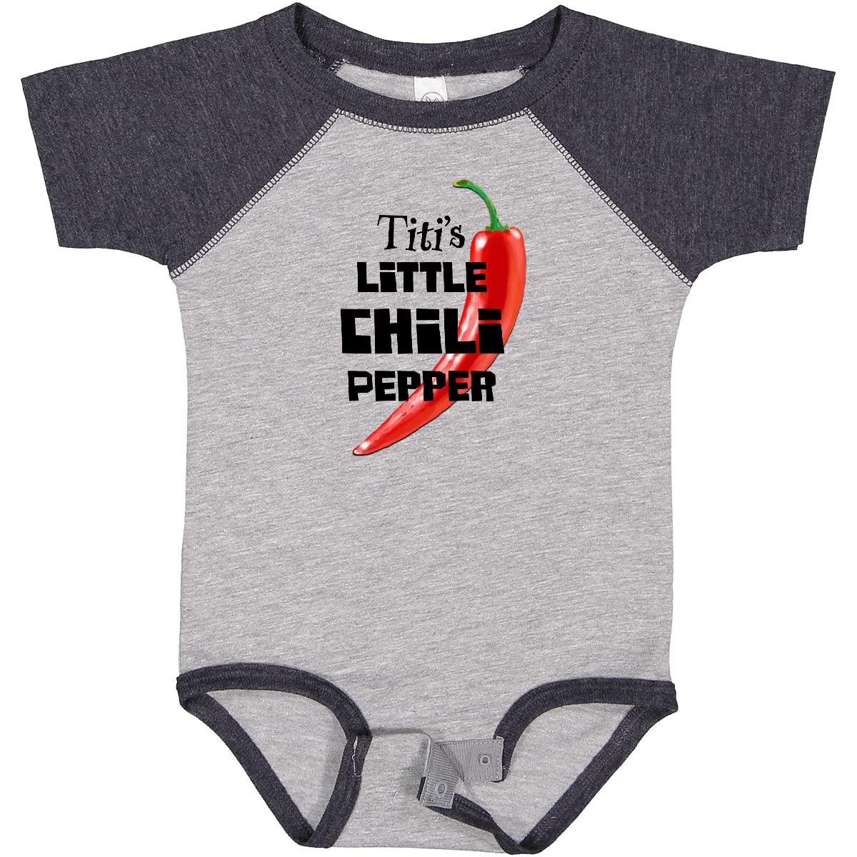 Inktastic Titi's Little Chili Pepper Baby Bodysuit - Cute Infant Onesie for Boys & Girls | Soft Cotton Baby Romper for Newborns, 0-24 Months | Perfect for Family Photos, Holidays & Everyday Wear