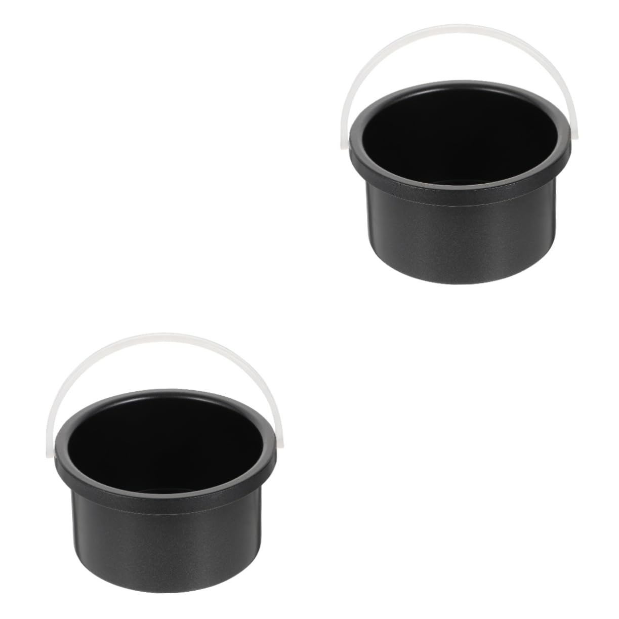 FRCOLOR 2 Pack Wax Melting Pot Set - Aluminum Wax Tin Containers for Hair Removal, Wax Warmer Heater, Bean Melting Bowl, Black Waxing Pan - Perfect for Salon, Spa & At-Home Hair Removal Treatments