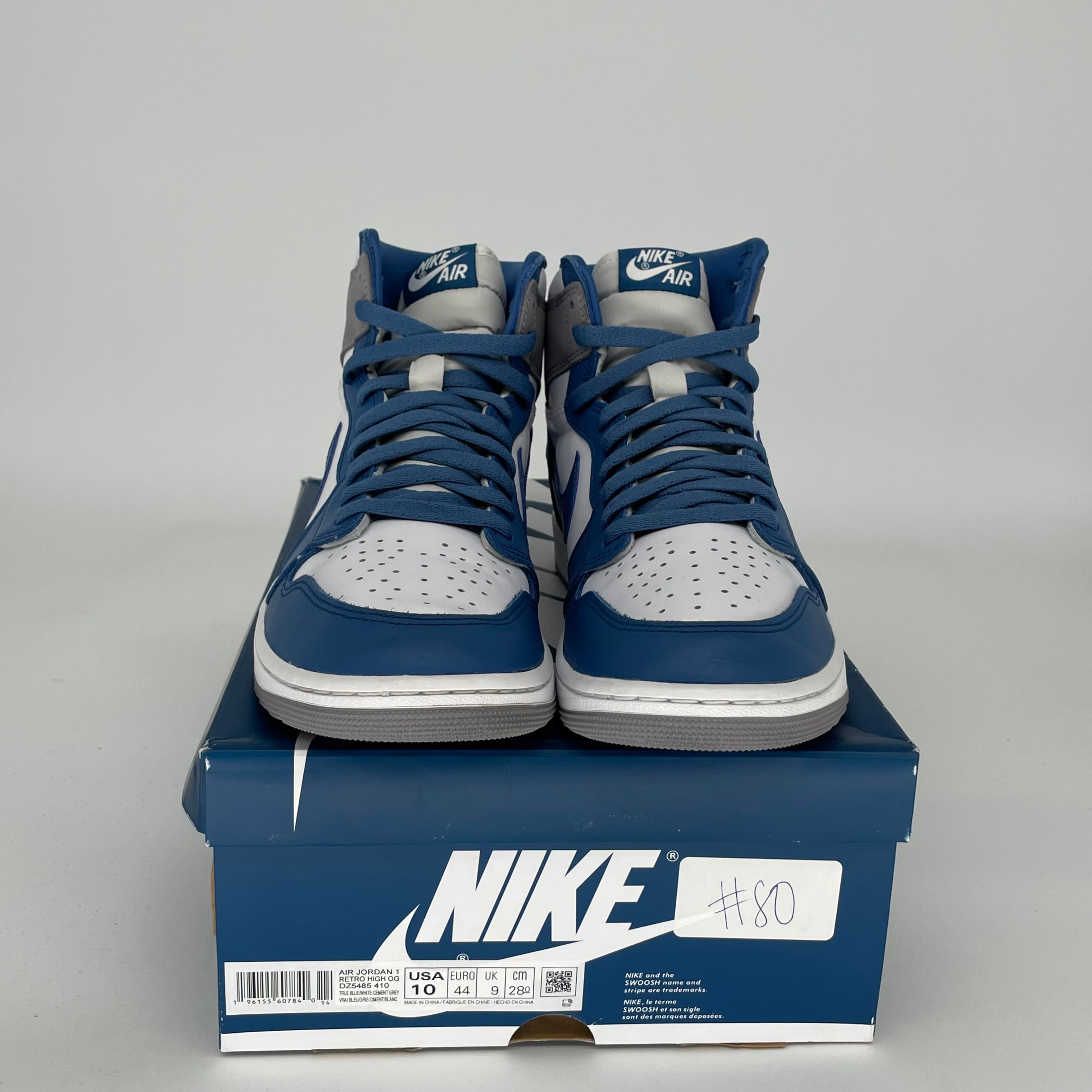 Original: AIR JORDAN 1 TRUE BLUE SIZE 10 DZ5485 410   Optimized: **Authentic Air Jordan 1 Retro High OG 