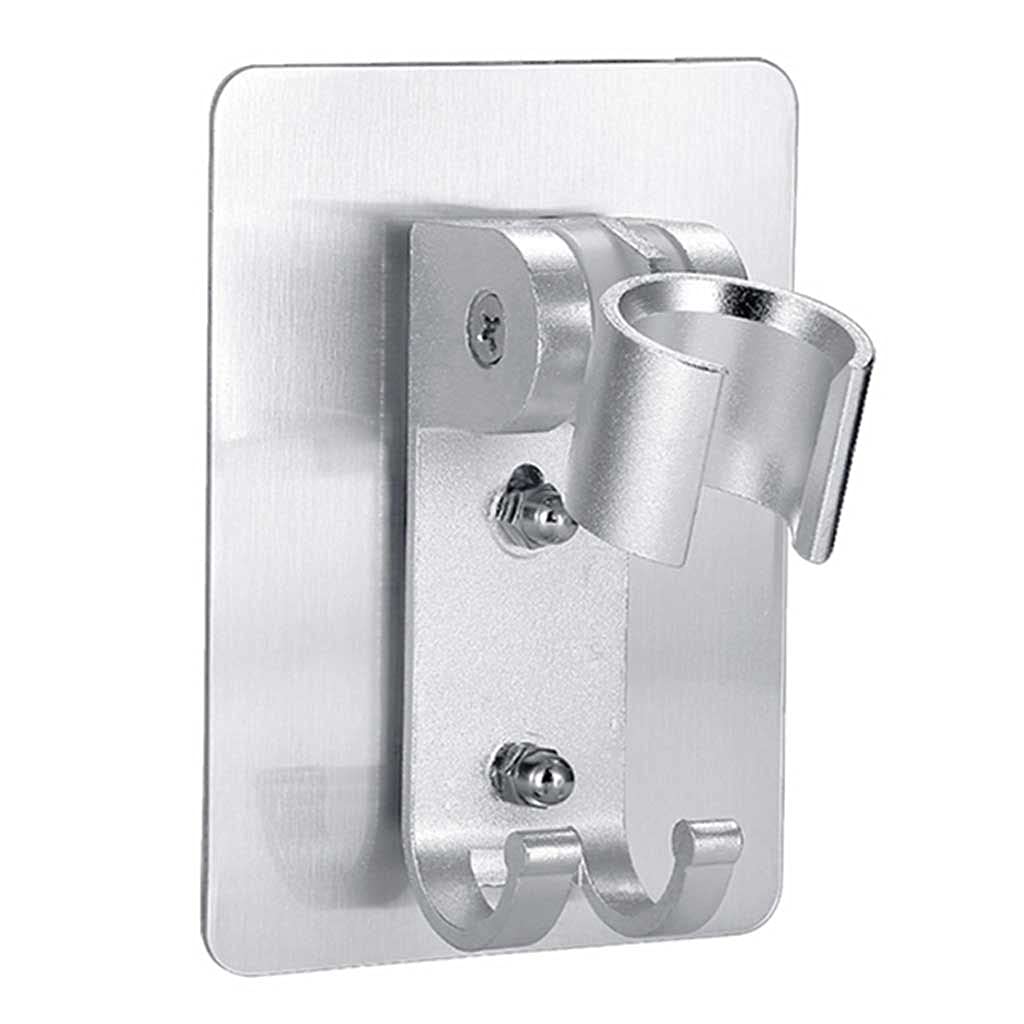JYDQM Adjustable Wall-Mounted Shower Head Holder - No Drilling Gel Mount Shower Bracket with Hook for Bathroom Accessories | Perfect for Small Spaces, Rentals & Travel Use