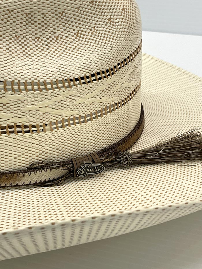 Justin JS2B56BEXR4414 Men's Bent Rail Bexar Straw Hat in Ivory Tan - Perfect for Summer Outdoor Activities, Beach Vacations & Countryside Adventures