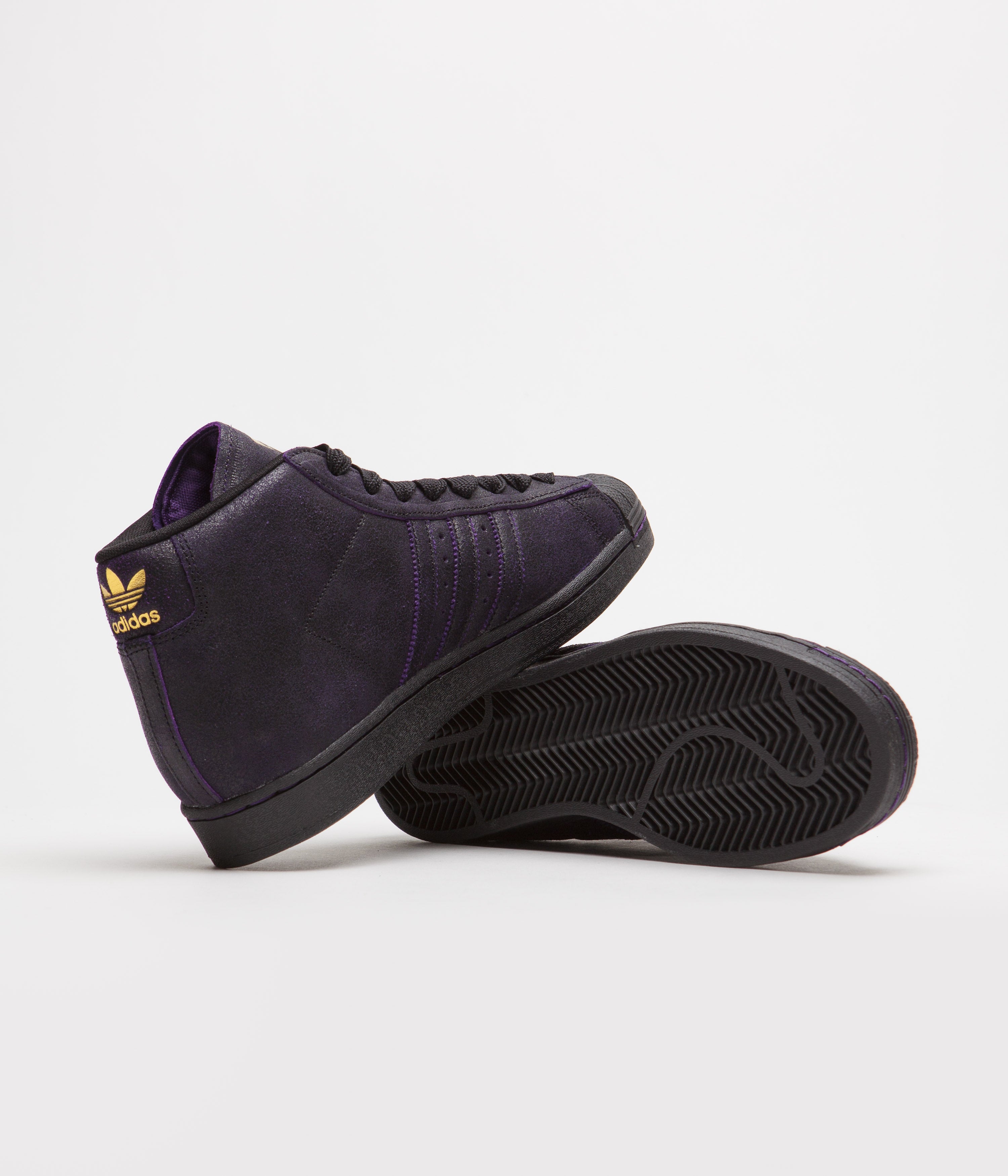 Adidas Kader Pro Model ADV Skateboarding Shoes for Men - Core Black/Dark Purple - High-Performance Skate Shoes for Street & Park Riding