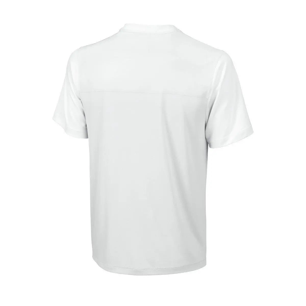 Wilson Men's Star Bonded Crew Tennis Shirt - Moisture Wicking Performance Top for Tennis & Pickleball - White/Silver - Perfect for Tournaments & Casual Play