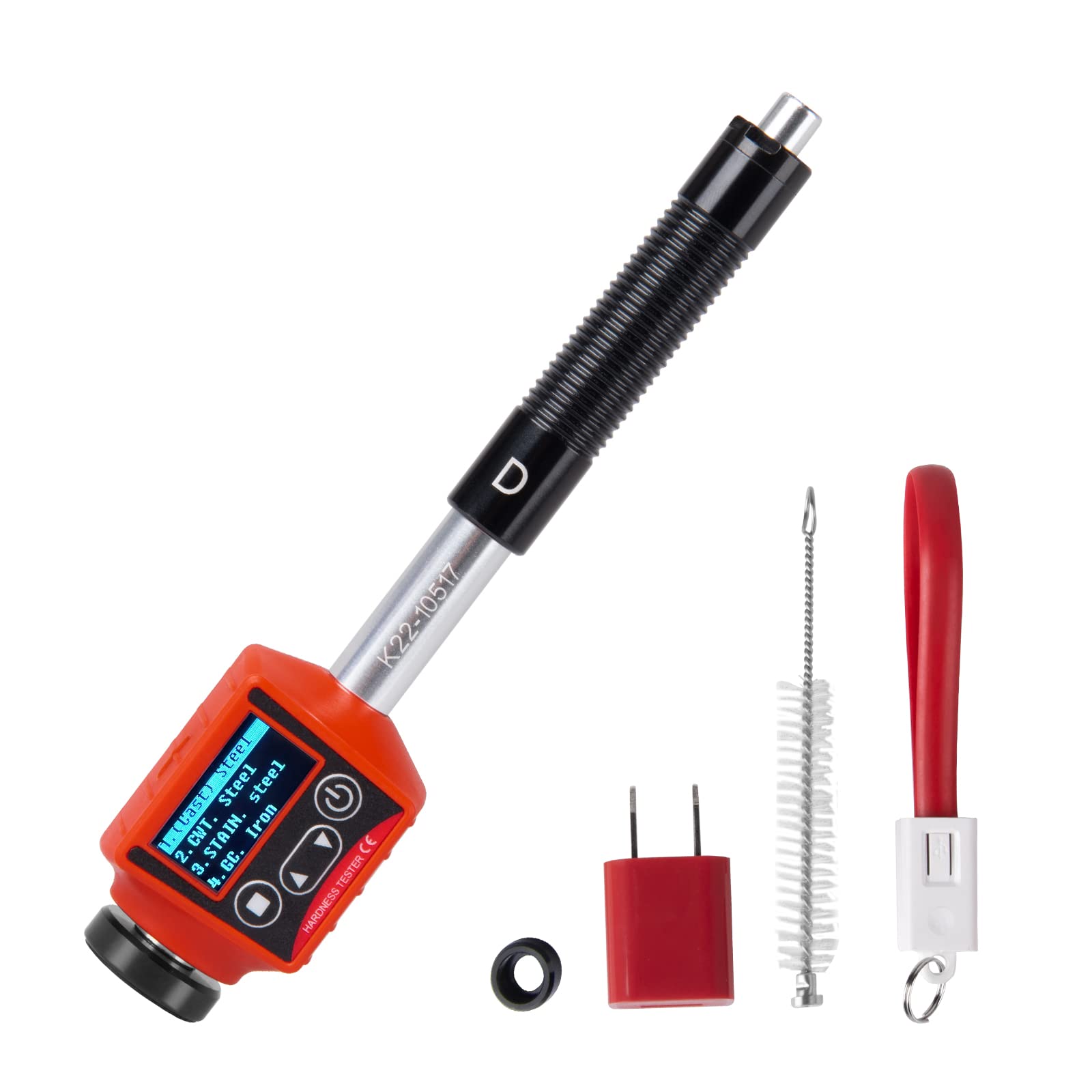 6-in-1 Leeb Hardness Tester with D Type Impact Device - Measures HL, HV, HB, HRC, HRB, HRA, HS for Metal & Steel (170-960 HLD) | Rechargeable Lithium Battery | Ideal for Industrial Quality Control & Material Testing