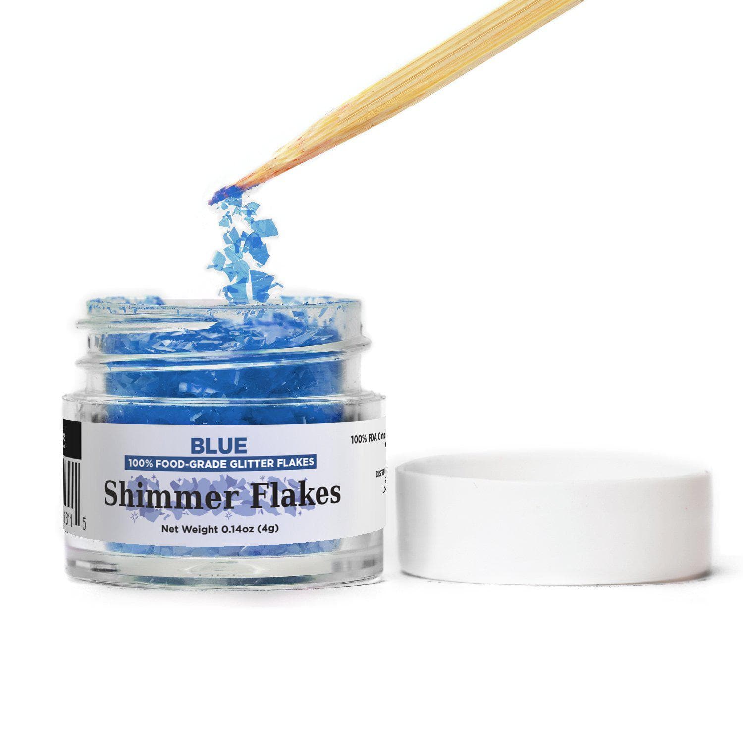 Blue Edible Shimmer Flakes for Baking & Cake Decorating - Food Grade Glitter Dust for Cupcakes, Cookies, Desserts & DIY Crafts