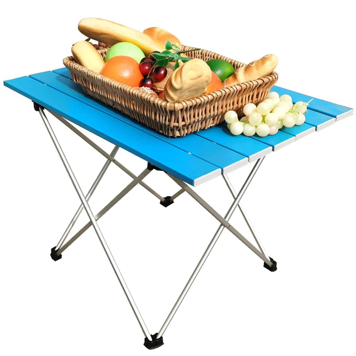 Portable Folding Camping Table - Lightweight Aluminum Picnic BBQ Table for Outdoor Hiking, Fishing & Travel - Compact Foldable Design (Black) | Perfect for Camping Trips, Beach Outings & Backyard Gatherings