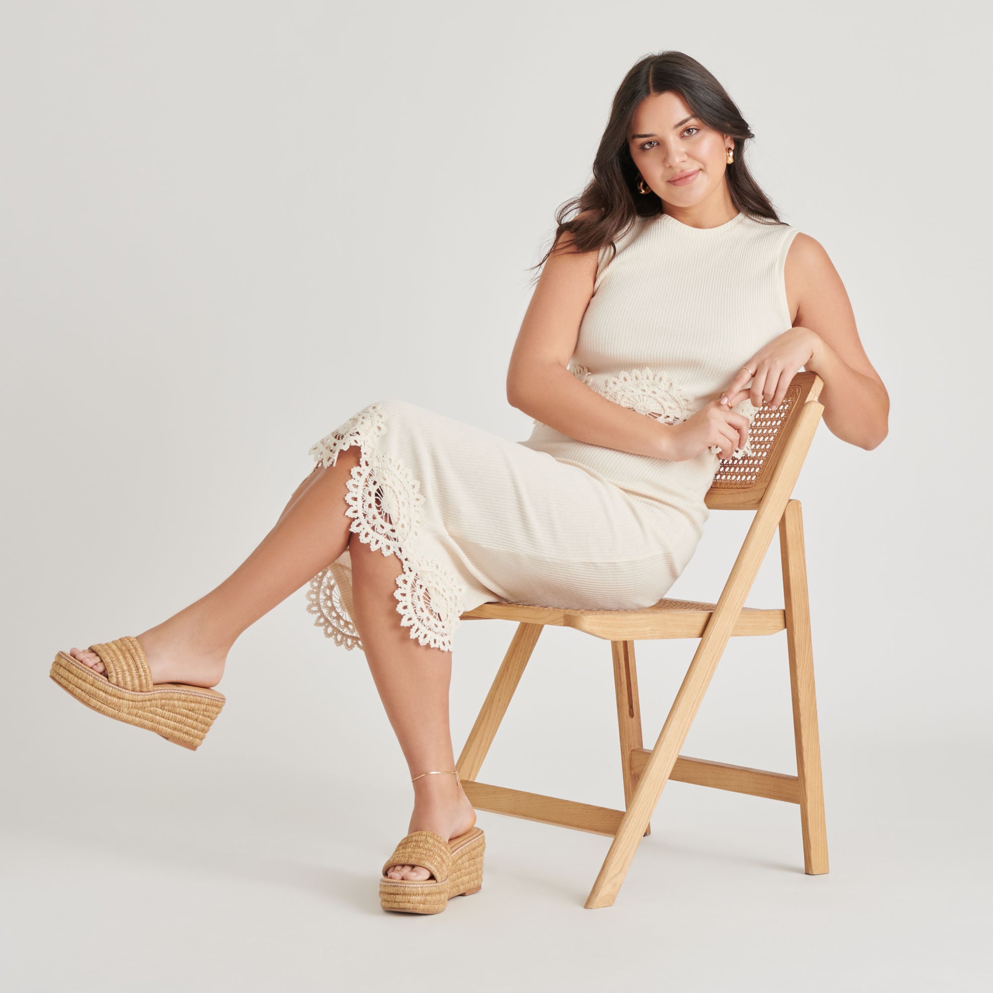 THRONE WEDGES LT NATURAL RAFFIA SANDALS - Women's Comfortable Summer Wedge Shoes for Beach, Pool & Casual Outings