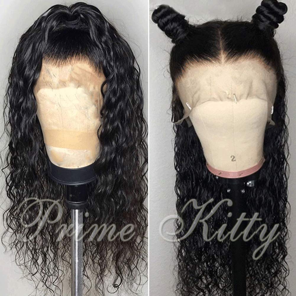9A Brazilian Virgin Human Hair Wigs for Black Women - Glueless Lace Front Wig with Baby Hair, Pre-Plucked Deep Curly 12