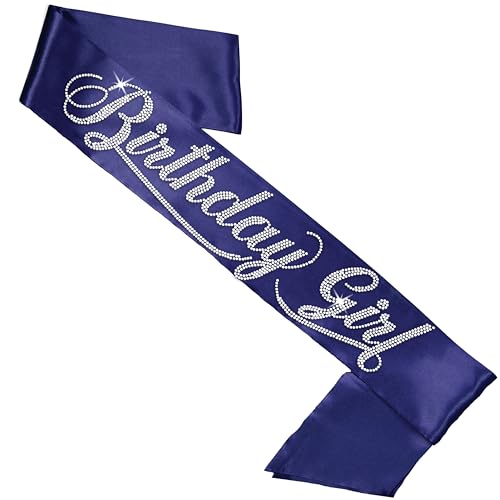 Birthday Girl Rhinestone (Navy Blue)