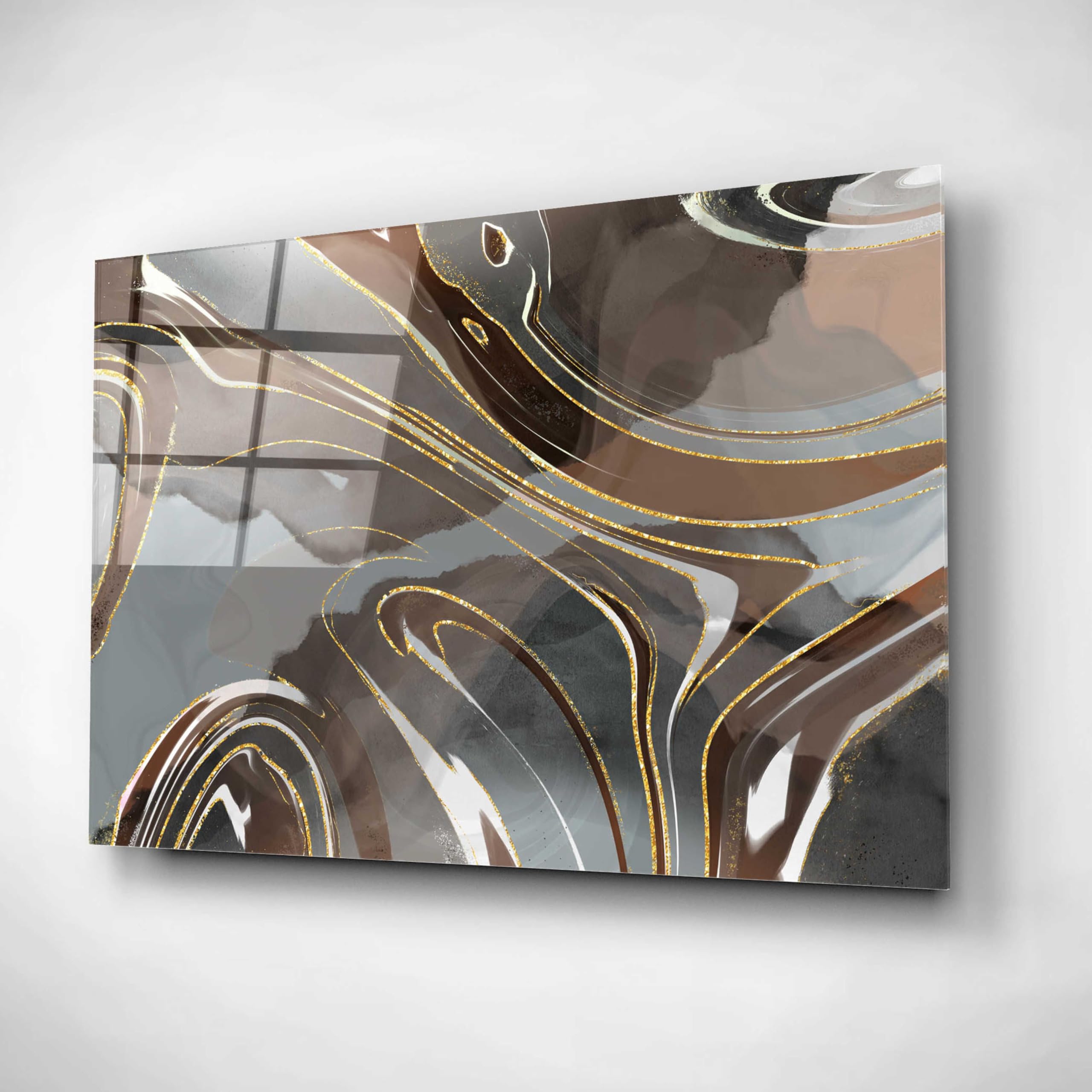 Durango Valley Acrylic Glass Wall Art by Delores Naskrent - 24x16 Inches Modern Abstract Painting for Living Room, Bedroom & Office Decor