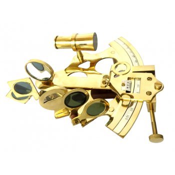 Vintage Solid Brass Nautical Sextant - Handcrafted Maritime Decor for Home & Office - Perfect for Nautical Theme, Coastal Decor, and Gift Giving