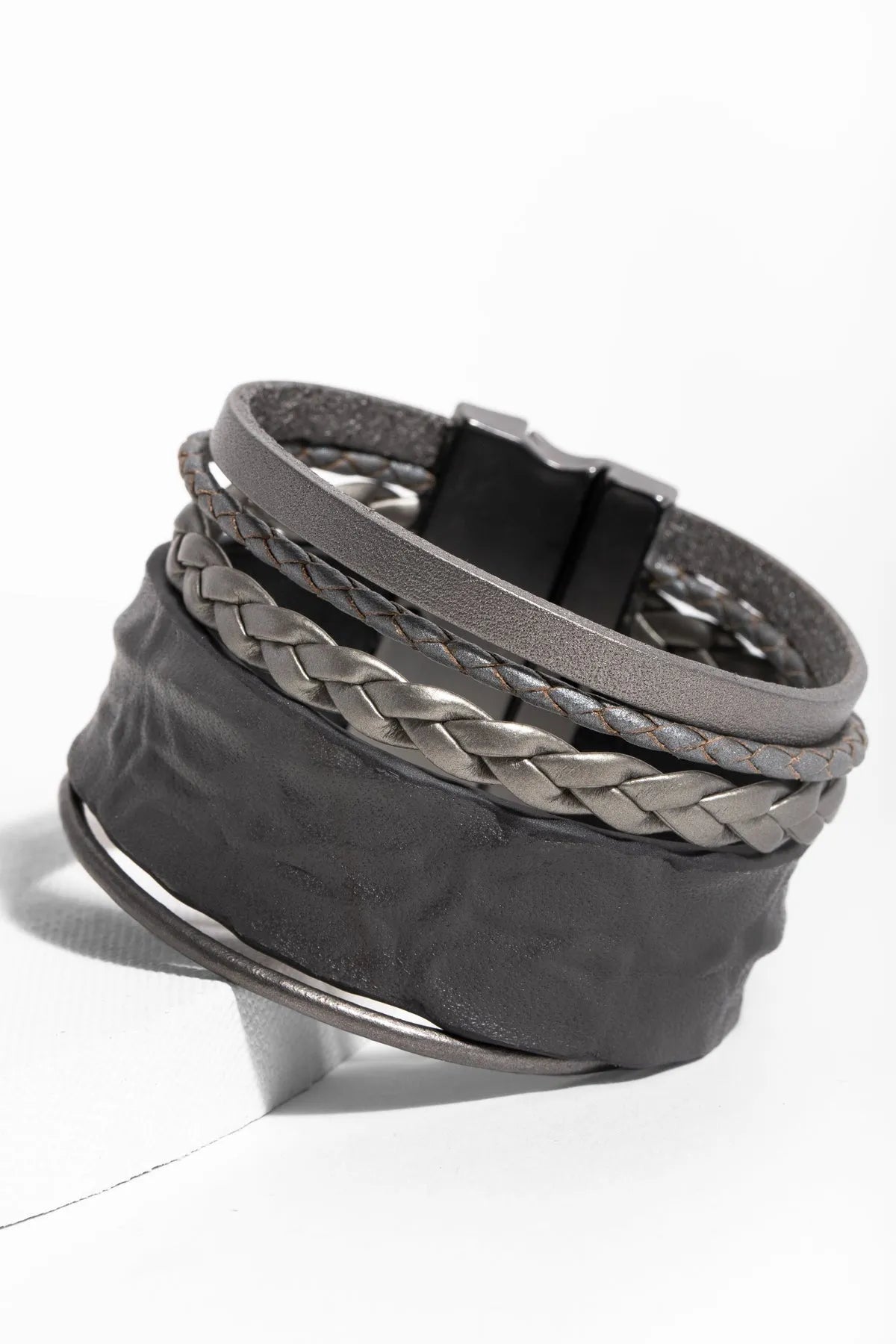 Shyama Genuine Leather Bracelet for Women - Handmade Adjustable Wrap Bracelet - Boho Chic Jewelry Gift for Everyday Wear & Special Occasions