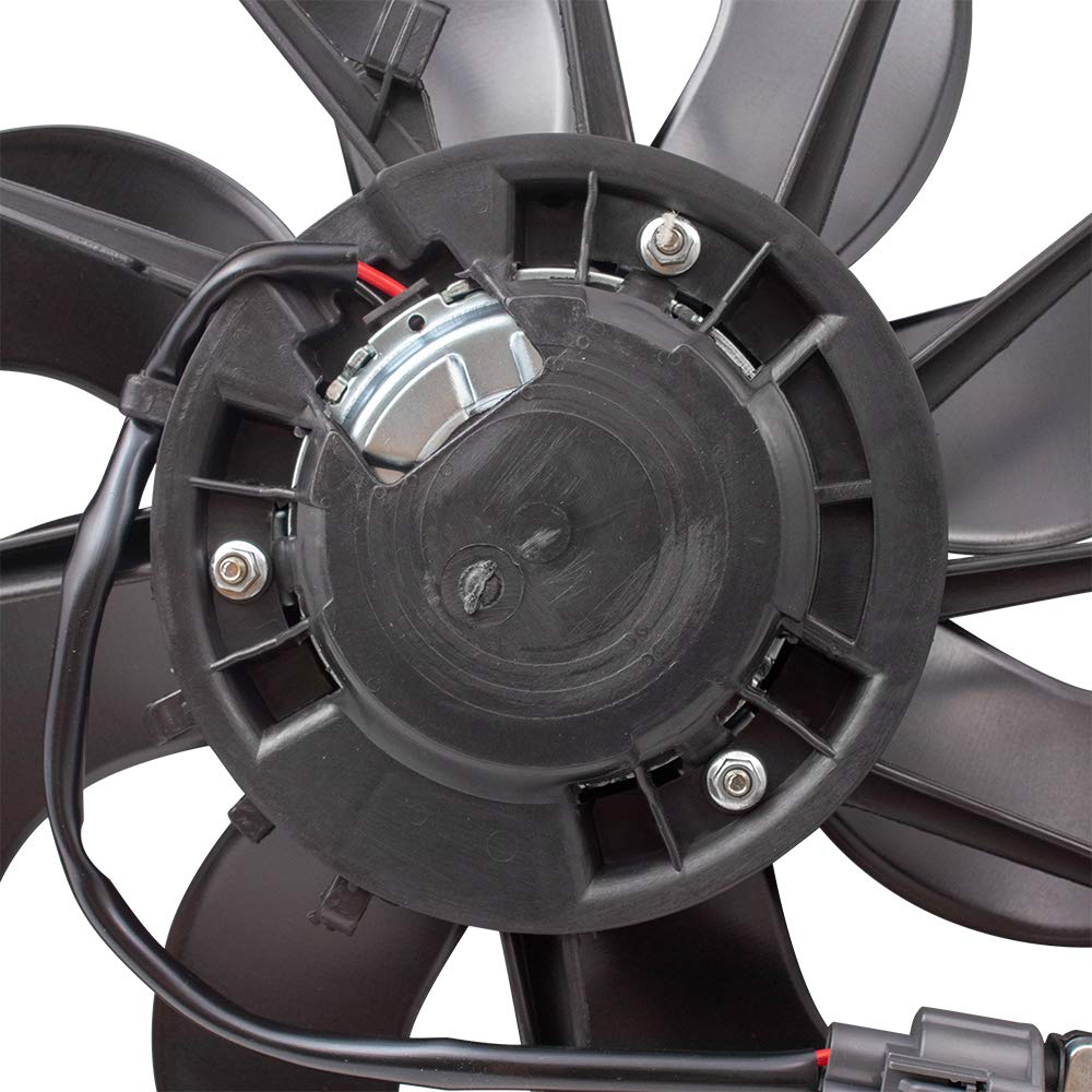 Brock Replacement Radiator Cooling Fan Assembly with Control Module for 2012-2018 Ford Focus 2.0L & Focus Electric - Replaces CV6Z8C607R BV6Z8C607K - Perfect for Engine Overheating Prevention and Cooling System Repair