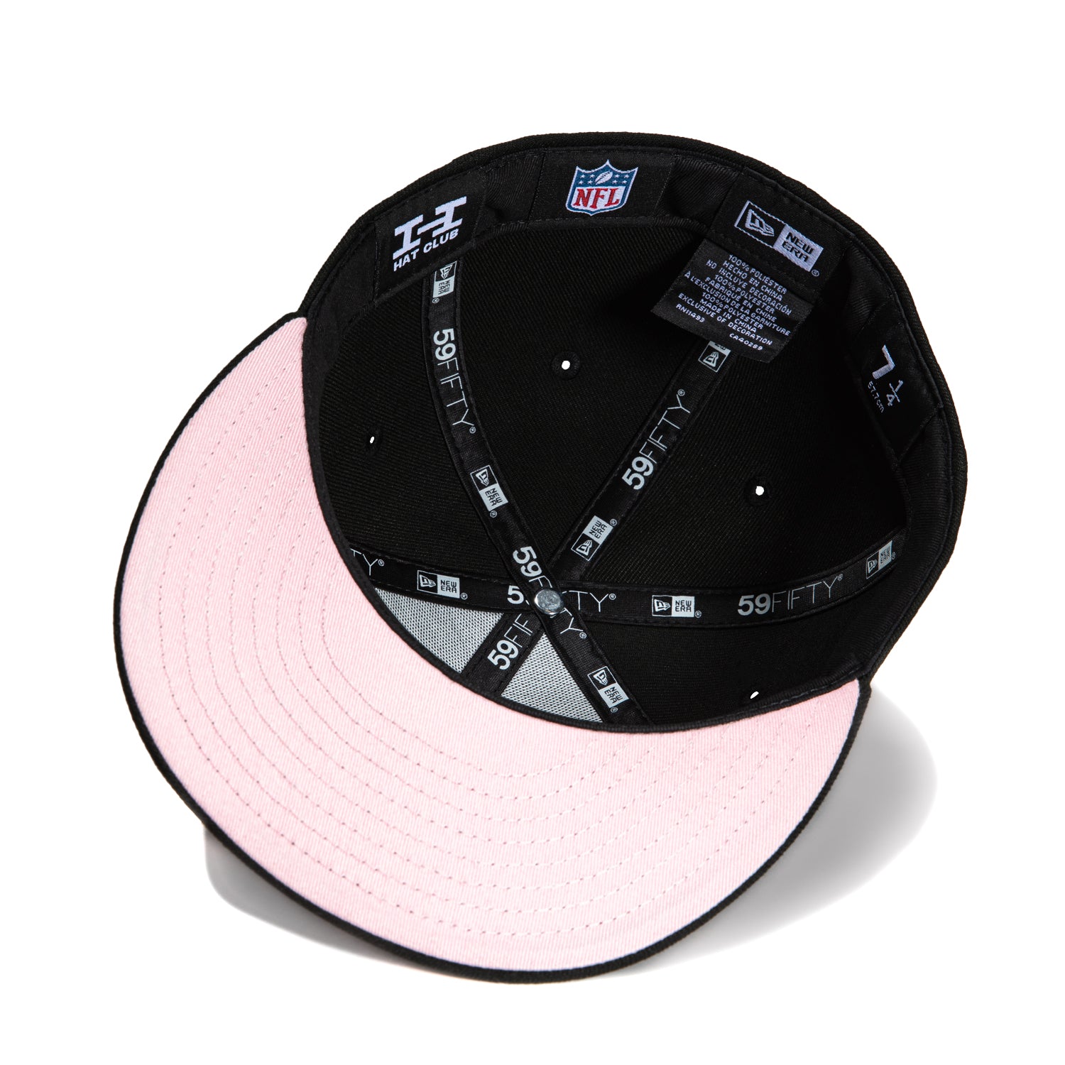 New Era 59Fifty Las Vegas Raiders Logo Patch Word Hat - Black & Metallic Silver Snapback Cap for Men | NFL Football Fan Gear, Game Day Outfit, Streetwear Fashion Accessory