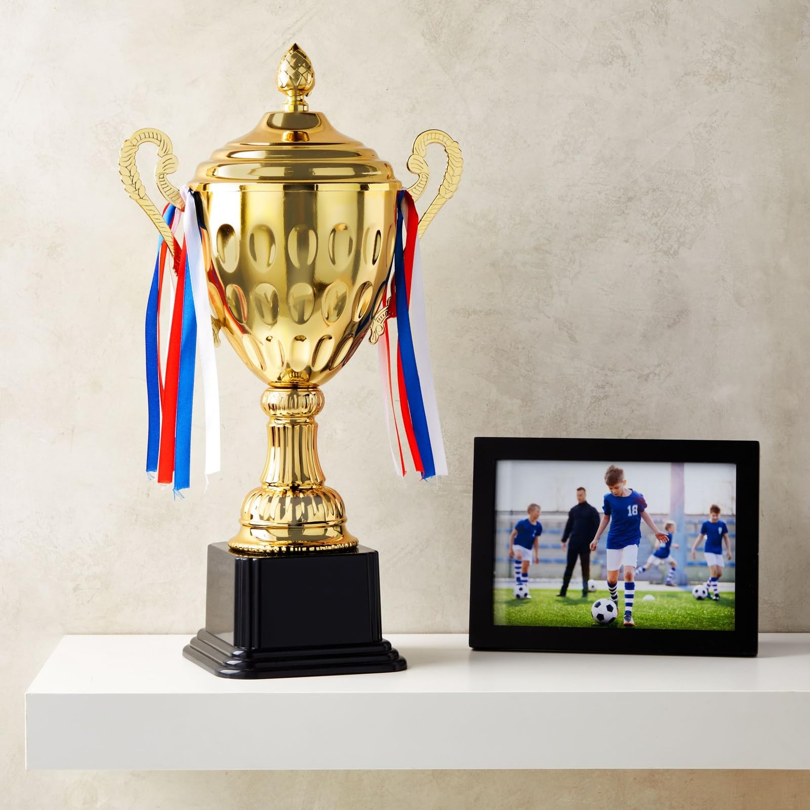 Juvale Large Gold Trophy Cup - Award for Sports, Tournaments, Competitions, Events & Achievements - Perfect for Champions, Winners, and Recognition Ceremonies