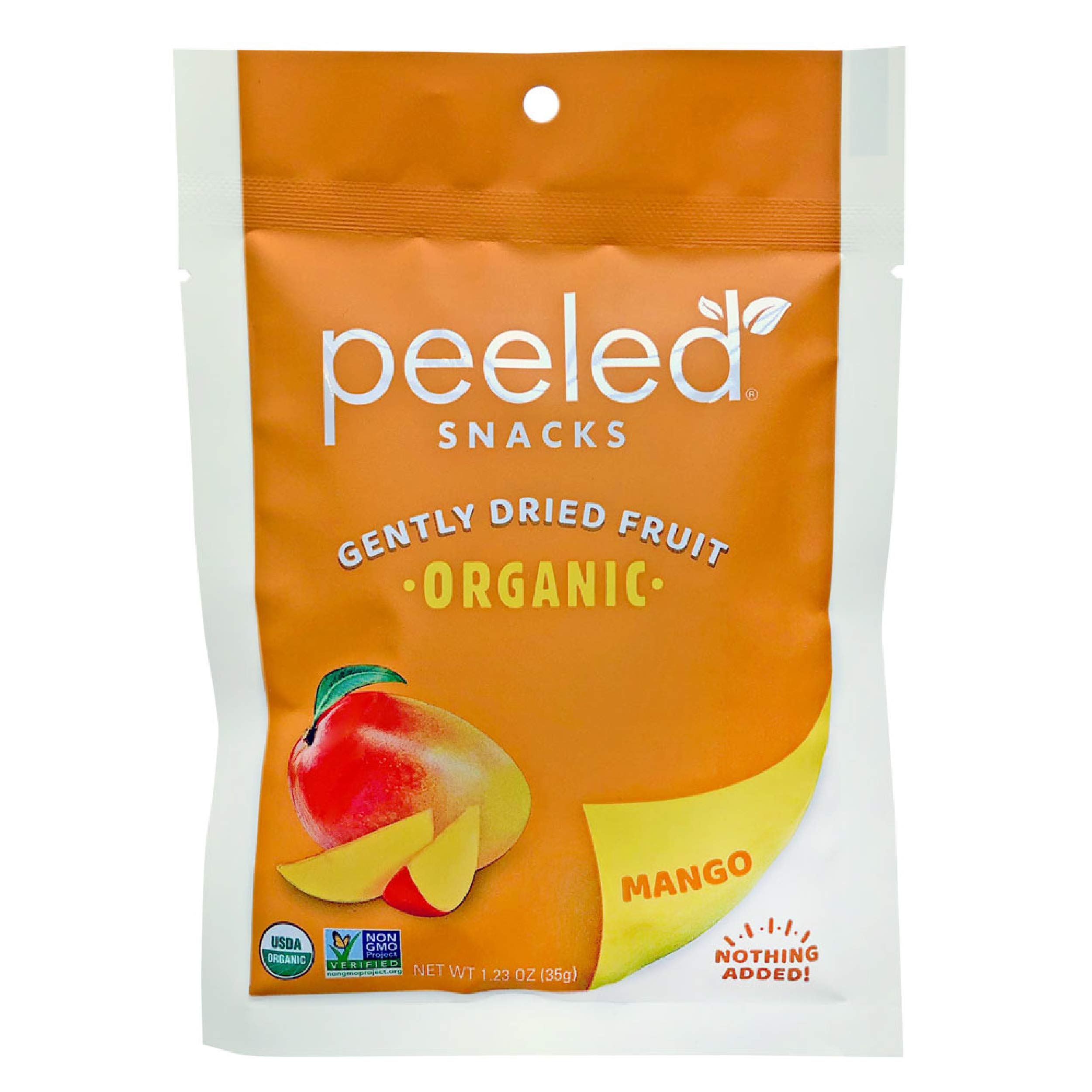 Organic Dried Mango Snacks - Vegan, Gluten-Free, Non-GMO Healthy Fruit Treats for Kids & Adults - 1.23 Oz Pack of 10 - Perfect for Lunch Boxes, Travel, Hiking & Office Snacking